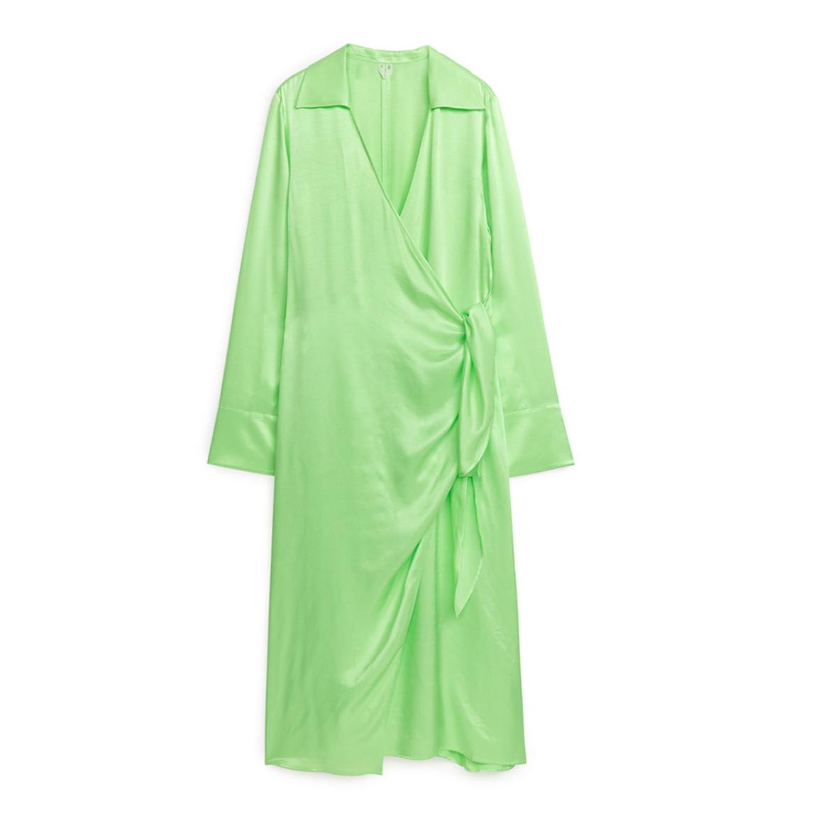 Lime Green Wrap Dress main product photo