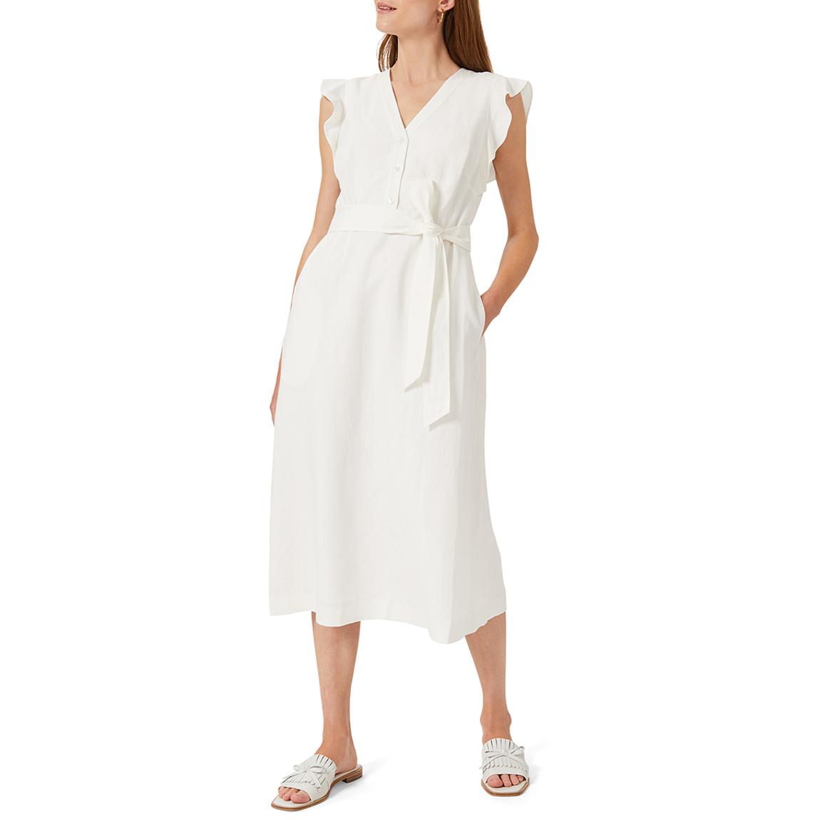 White Arabella Frill Dress main product photo