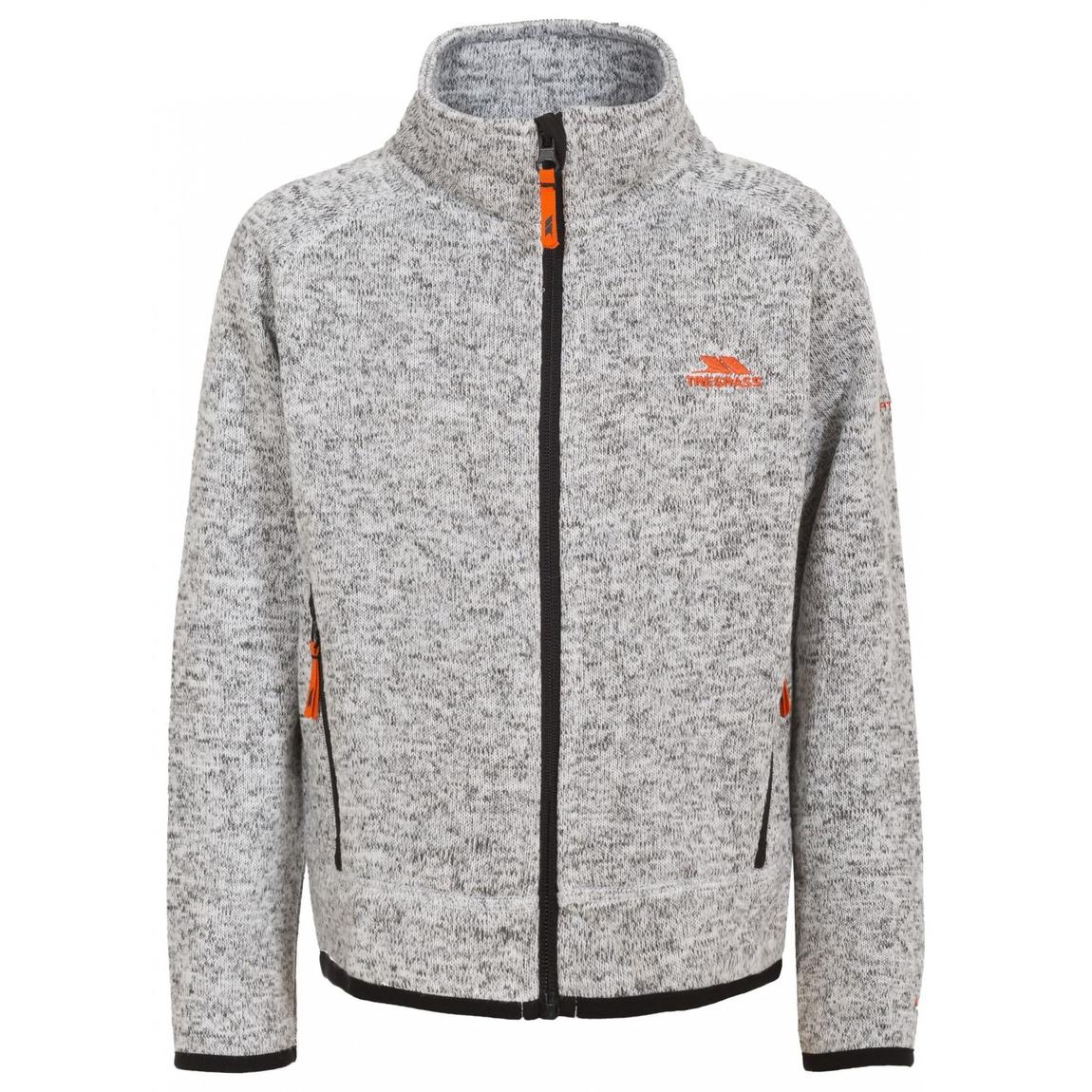 Childrens Boys Mario Full Zip Fleece Jacket Grey Marl main product photo