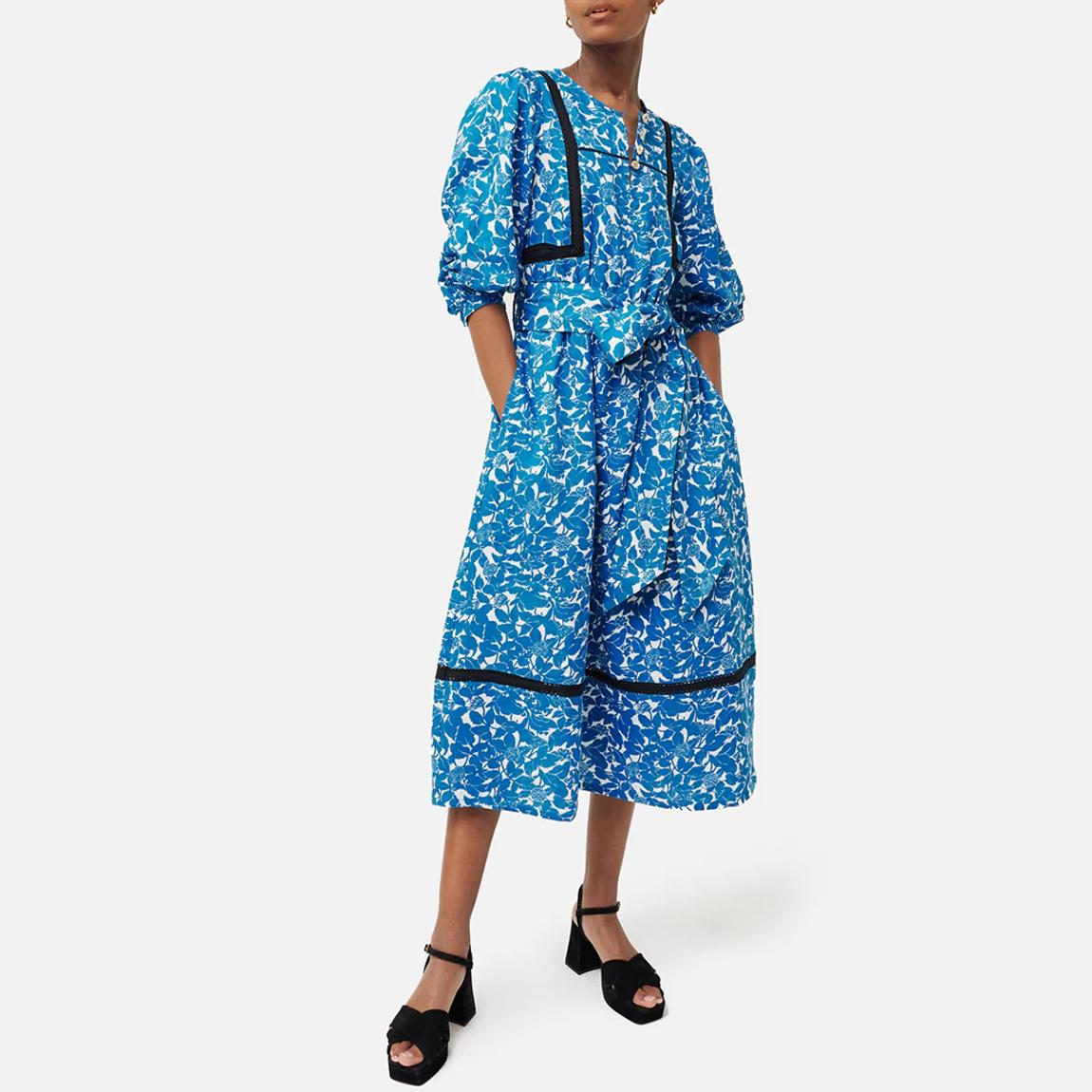 jigsaw linen dress Linen Sleeveless Piped Dress