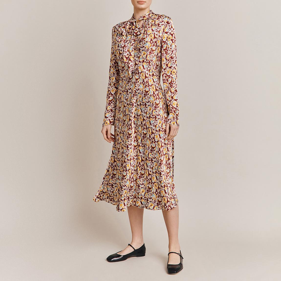 Floral Ayla Satin Dress main product photo