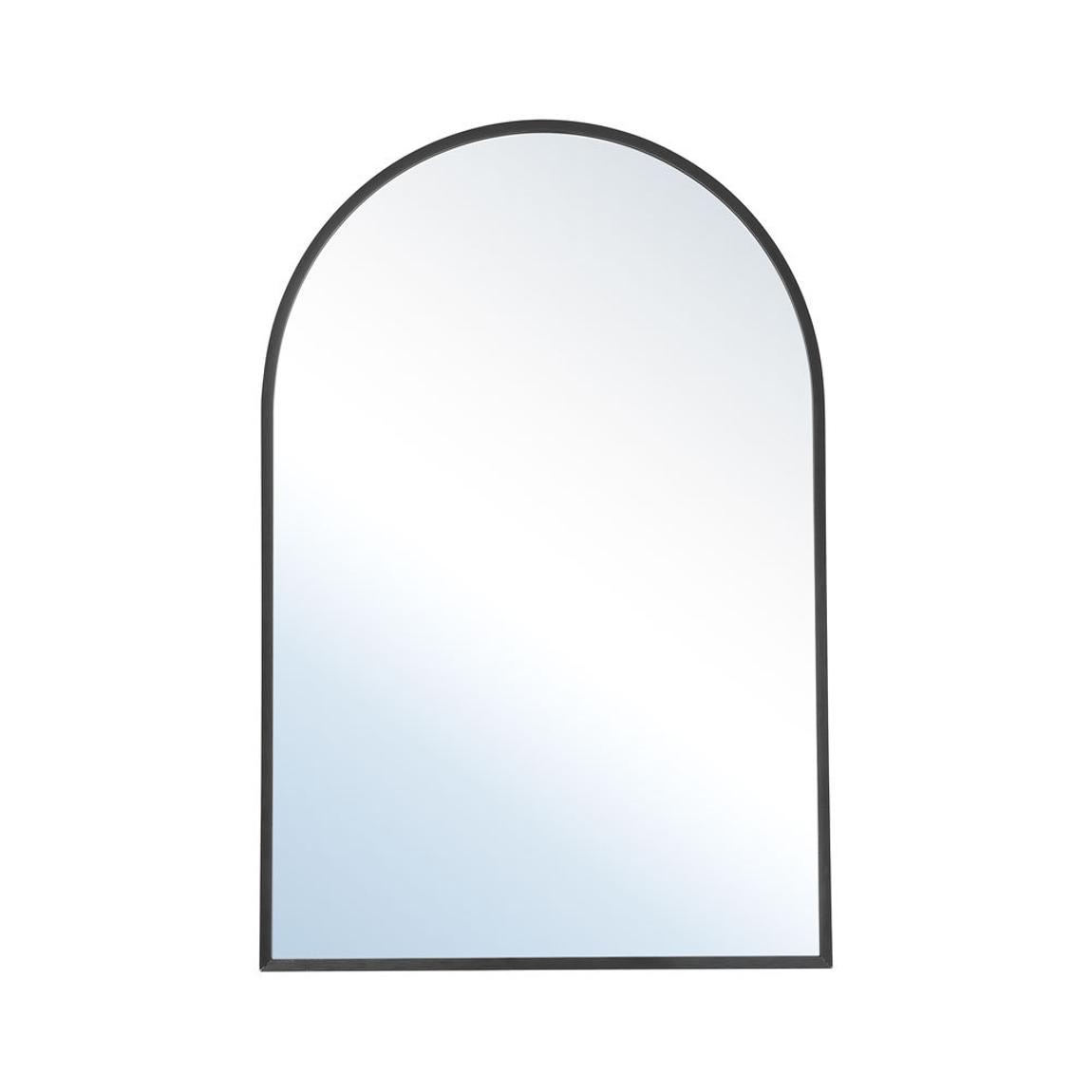 Medium Black Arched Aluminum Alloy Frame Wall Mirror main product photo