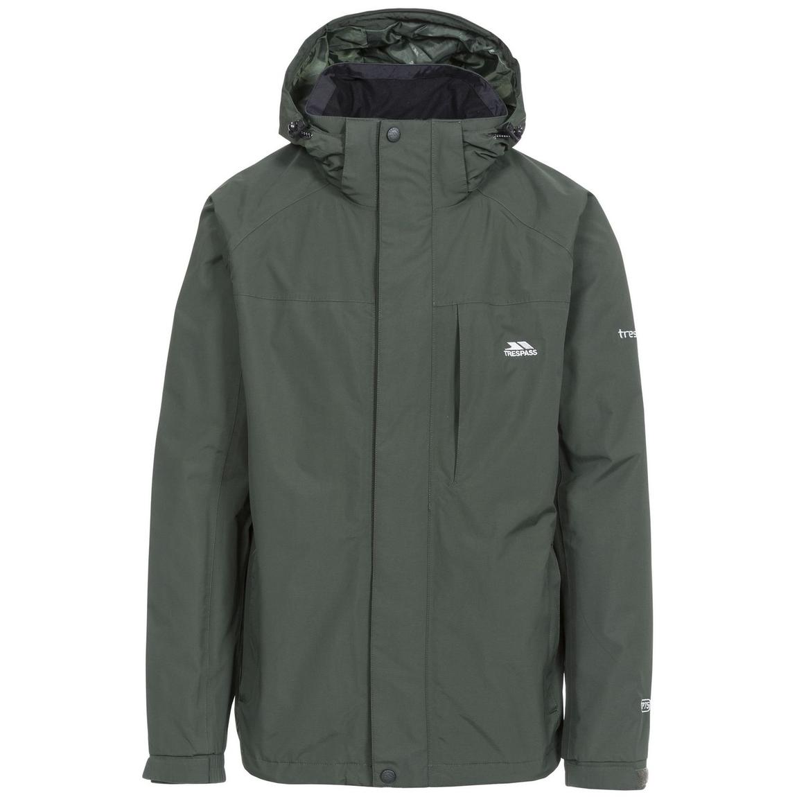 Waterproof Jacket Polyamide Taslan PU Coating Olive main product photo