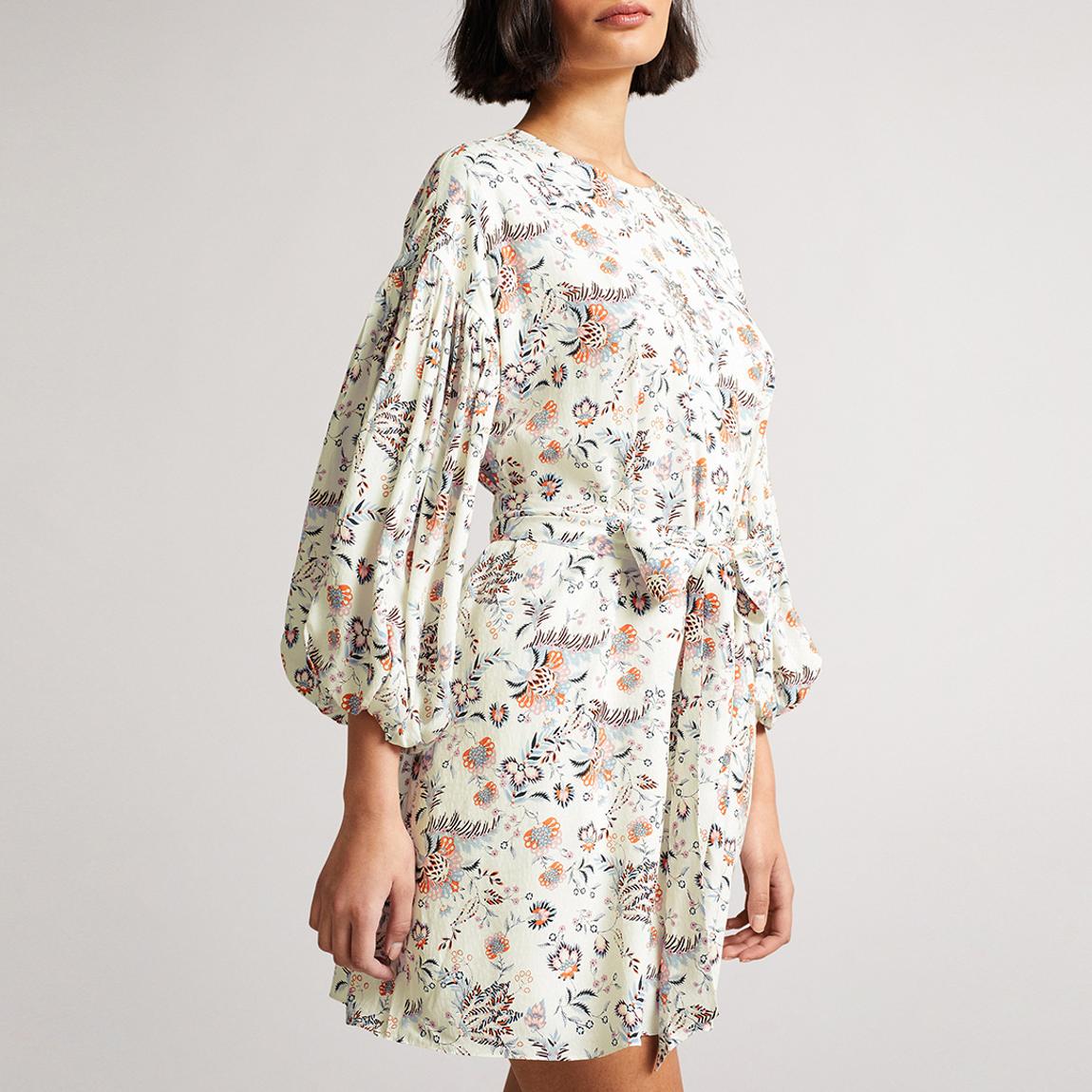 White Gilliie Mini High Neck Dress main product photo