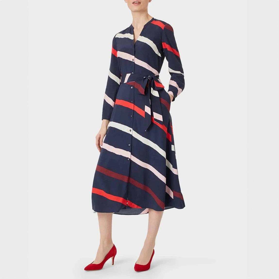 Navy Ginnie Stripe Dress main product photo