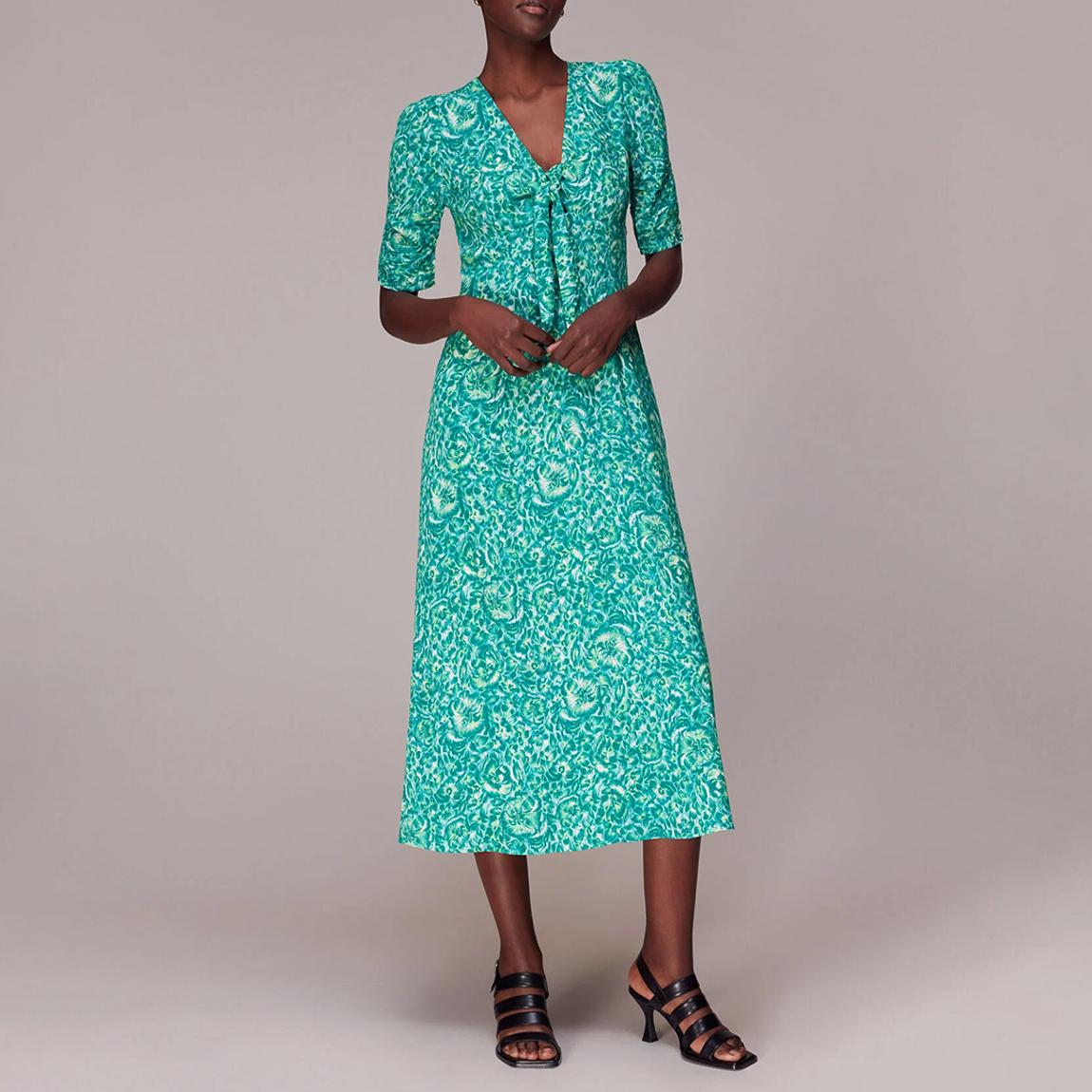 004036221 25 Clouded Floral Tie Midi Dress - 25 main product photo