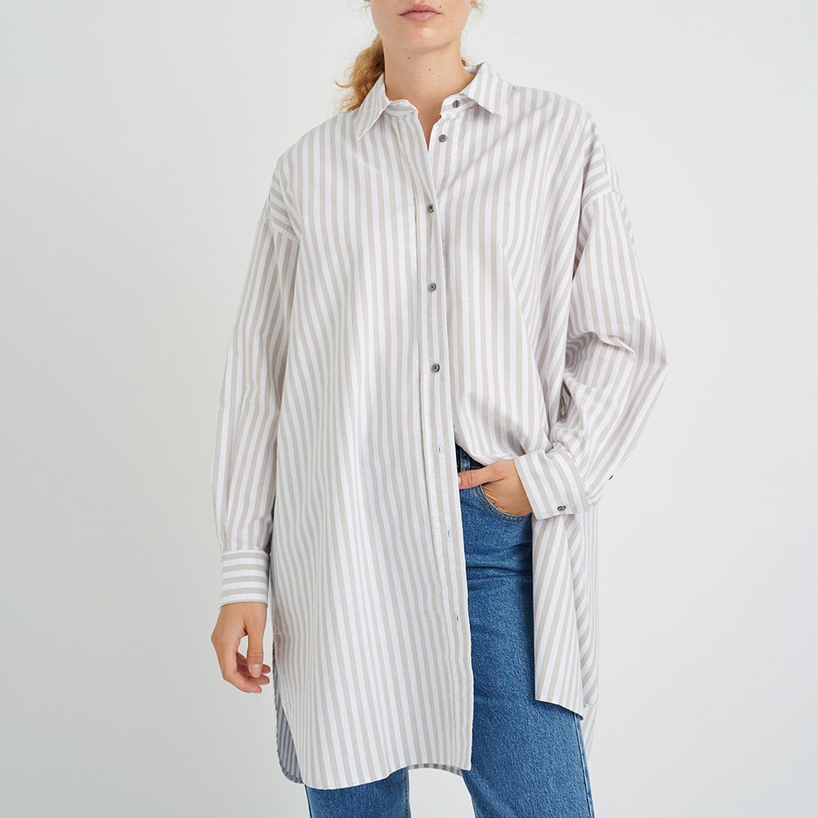 Grey Stripe Akira Cotton Shirt main product photo