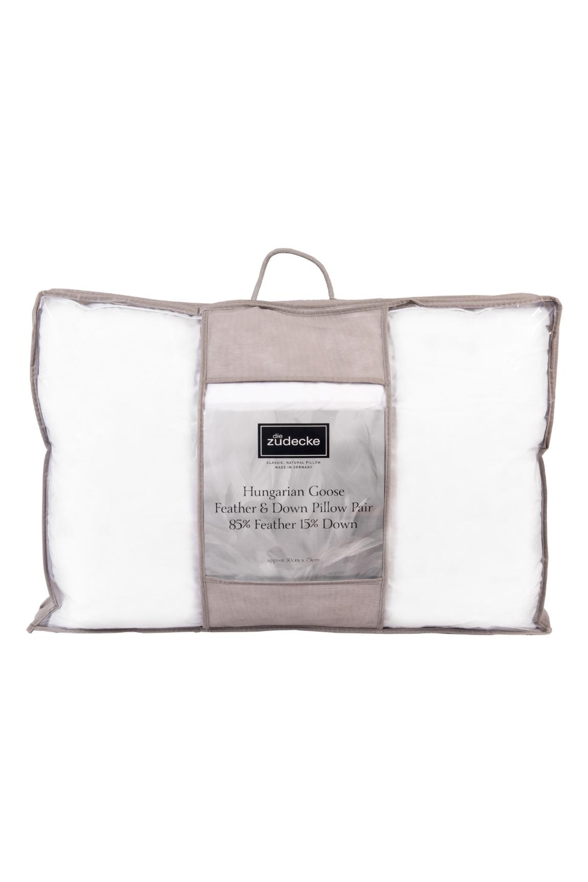 Die Zudecke Hungarian Goose Feather & Down Soft Pillow (2 Pack) main product photo