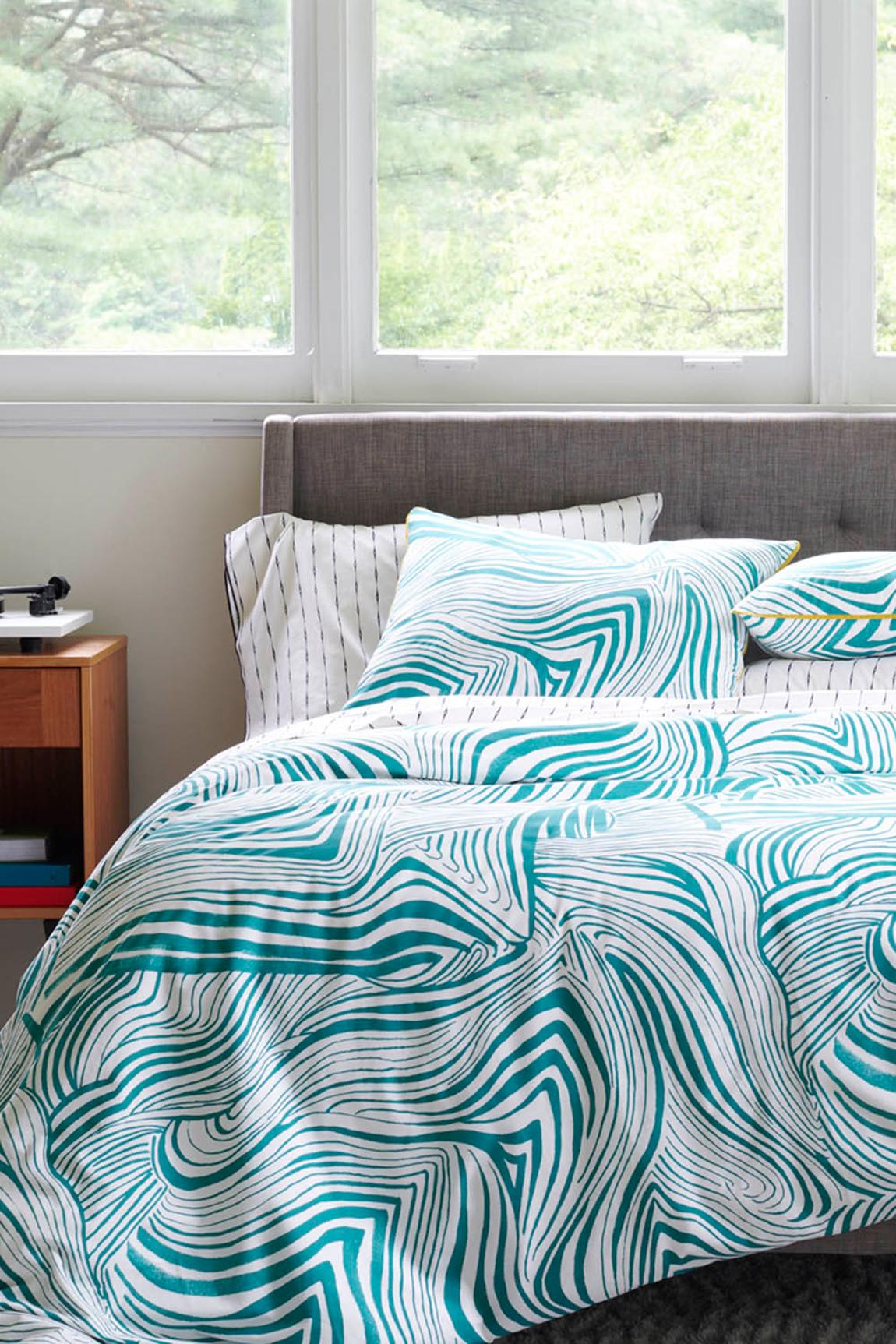 Green Zebra Marble Duvet Cover Set Double main product photo