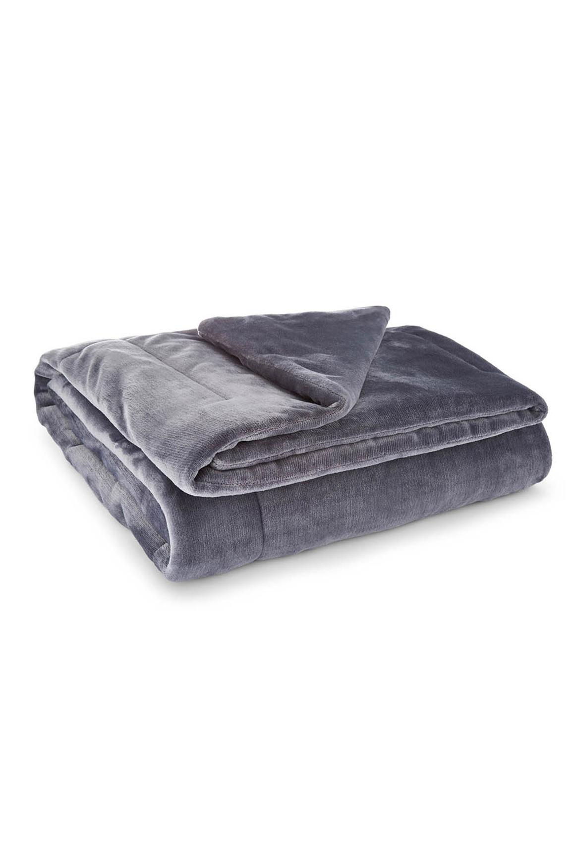 Martex Plush Lux Blanket Charcoal Grey main product photo
