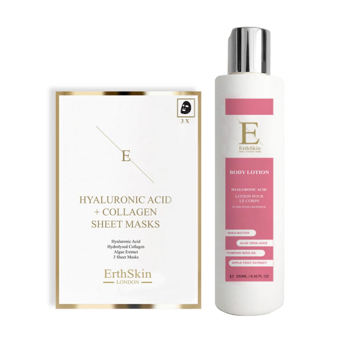Hyaluronic Acid + Collagen Body Lotion 250ml + Mask - 3 sheets main product photo