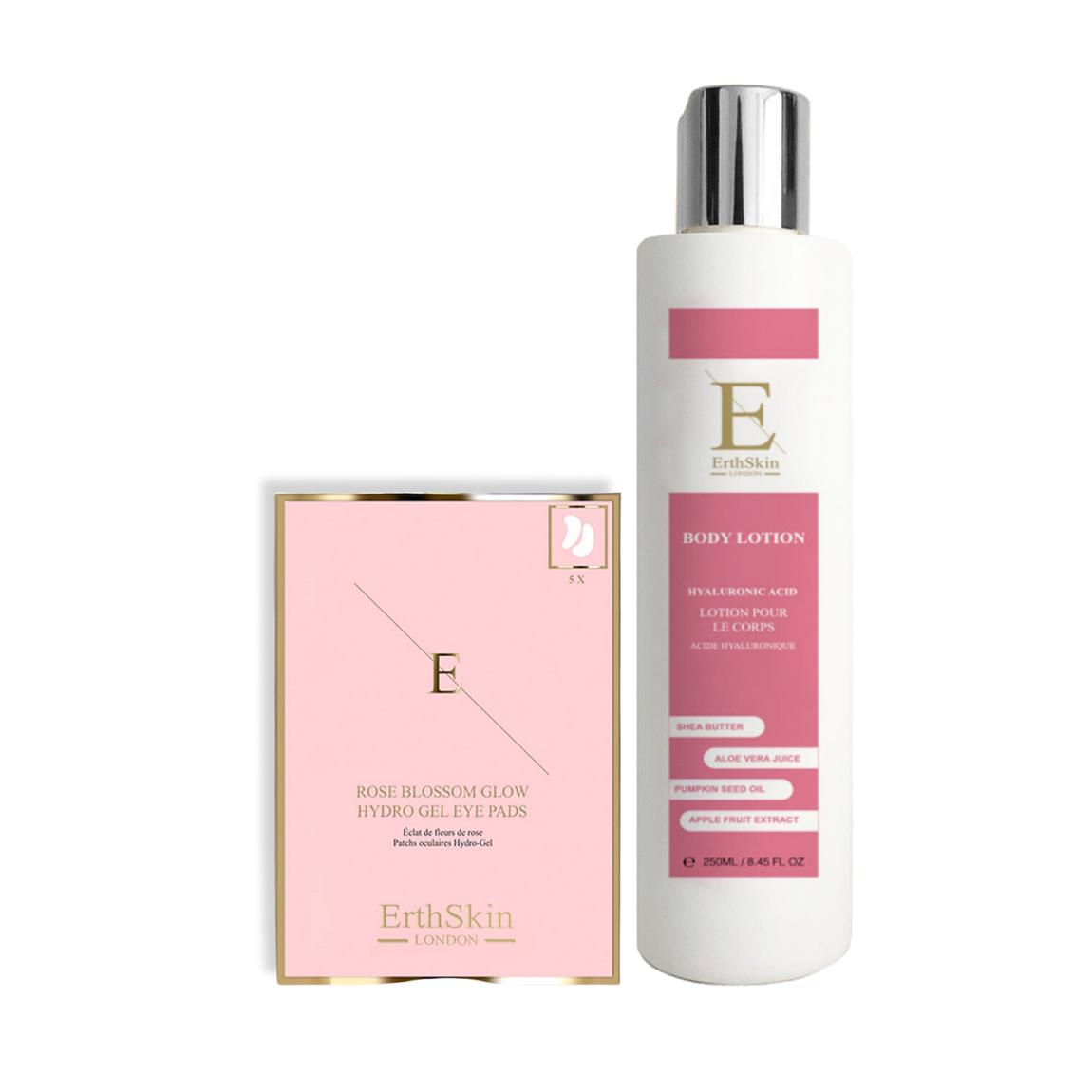 Body Lotion 250ml + Rose Blossom Glow Hydro-Gel Eye Pads main product photo