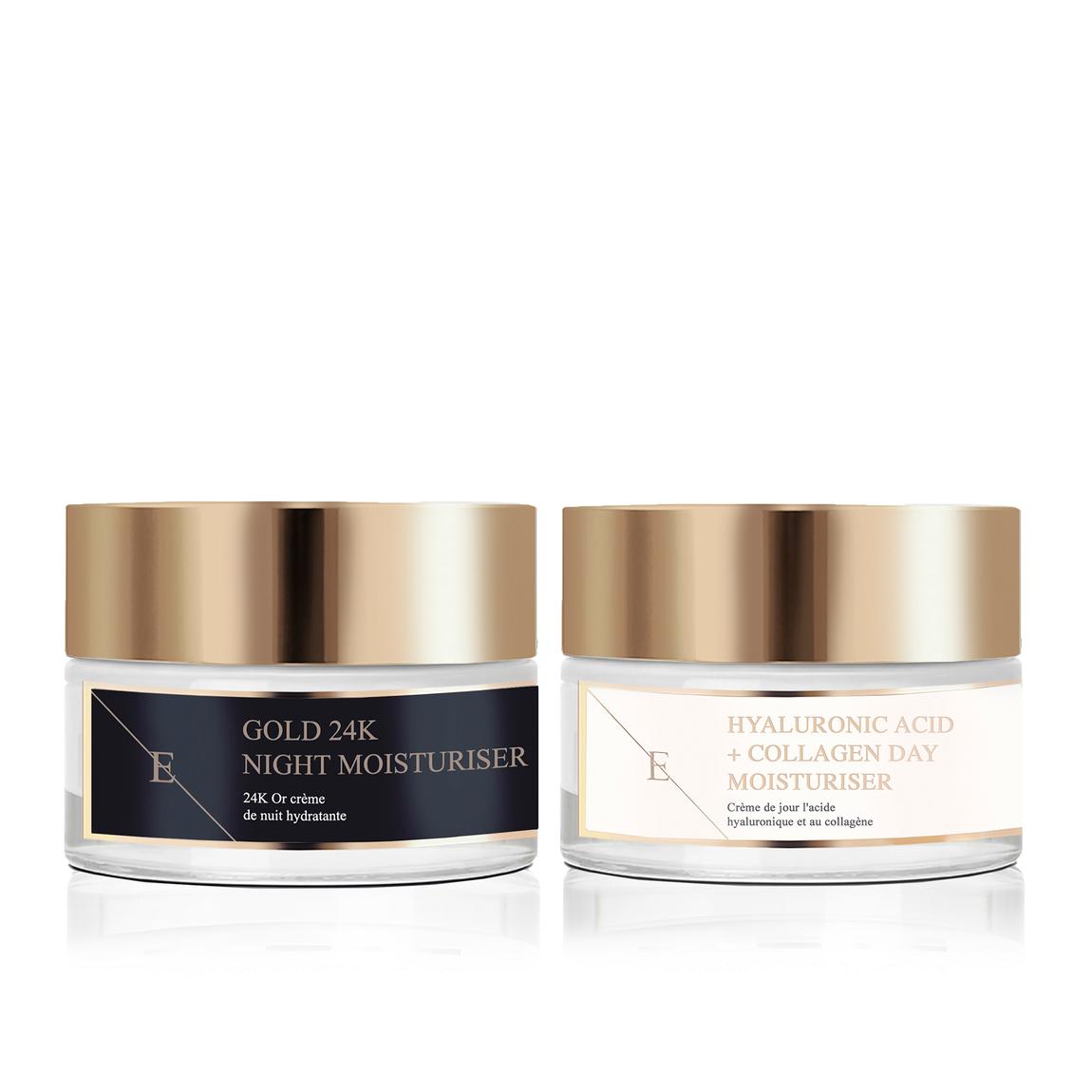 ANTI-WRINKLE Night MOISTURISER 24K GOLD - 50ml + Hyaluronic acid & Collagen Amino Acids Day Cream main product photo