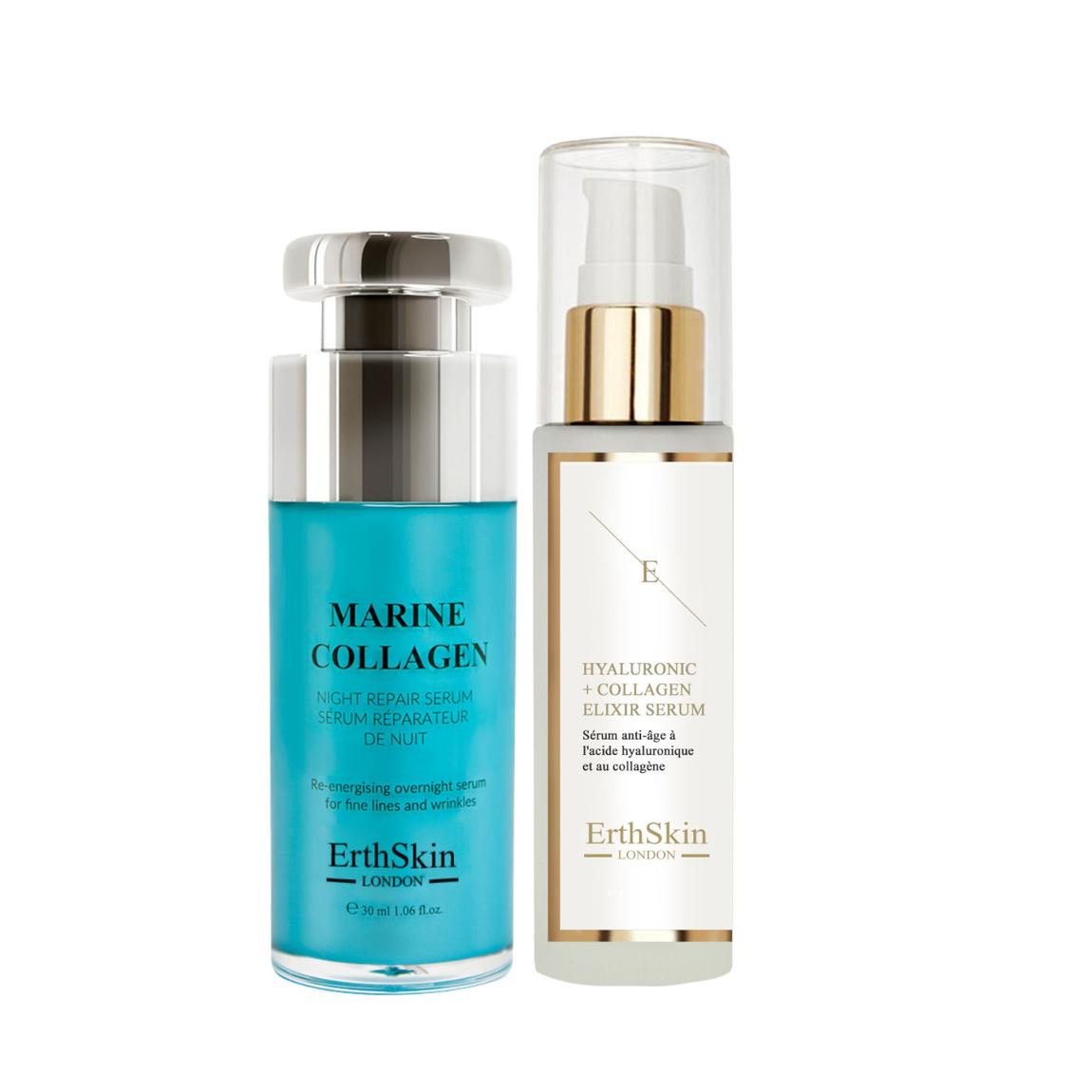 Hyaluronic acid & Collagen Serum - 60ml + Marine Collagen Night Repair Serum 30ml main product photo
