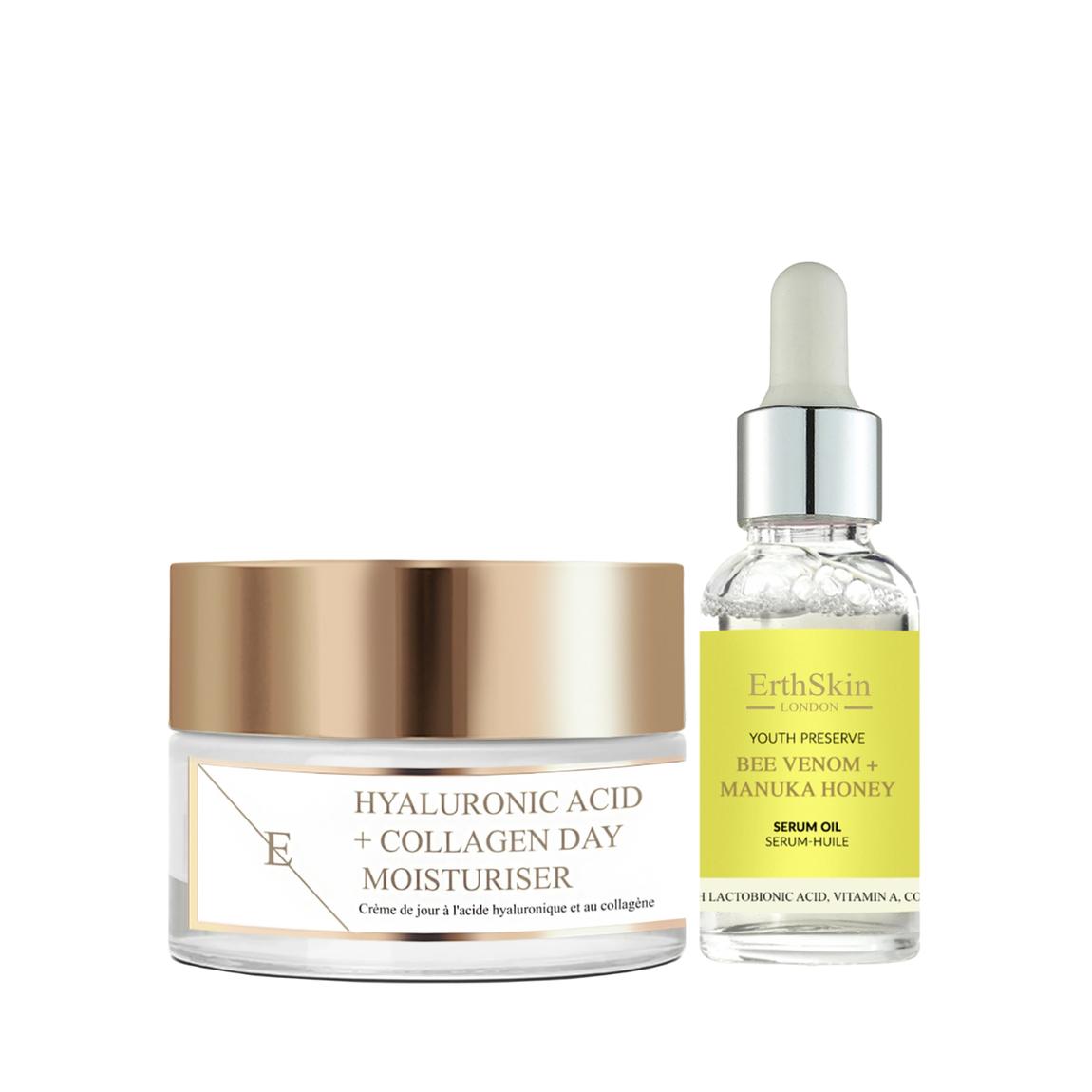Hyaluronic acid & Collagen Day Cream 50ml+ Bee Venom + Manuka Honey Serum Oil 30ml main product photo