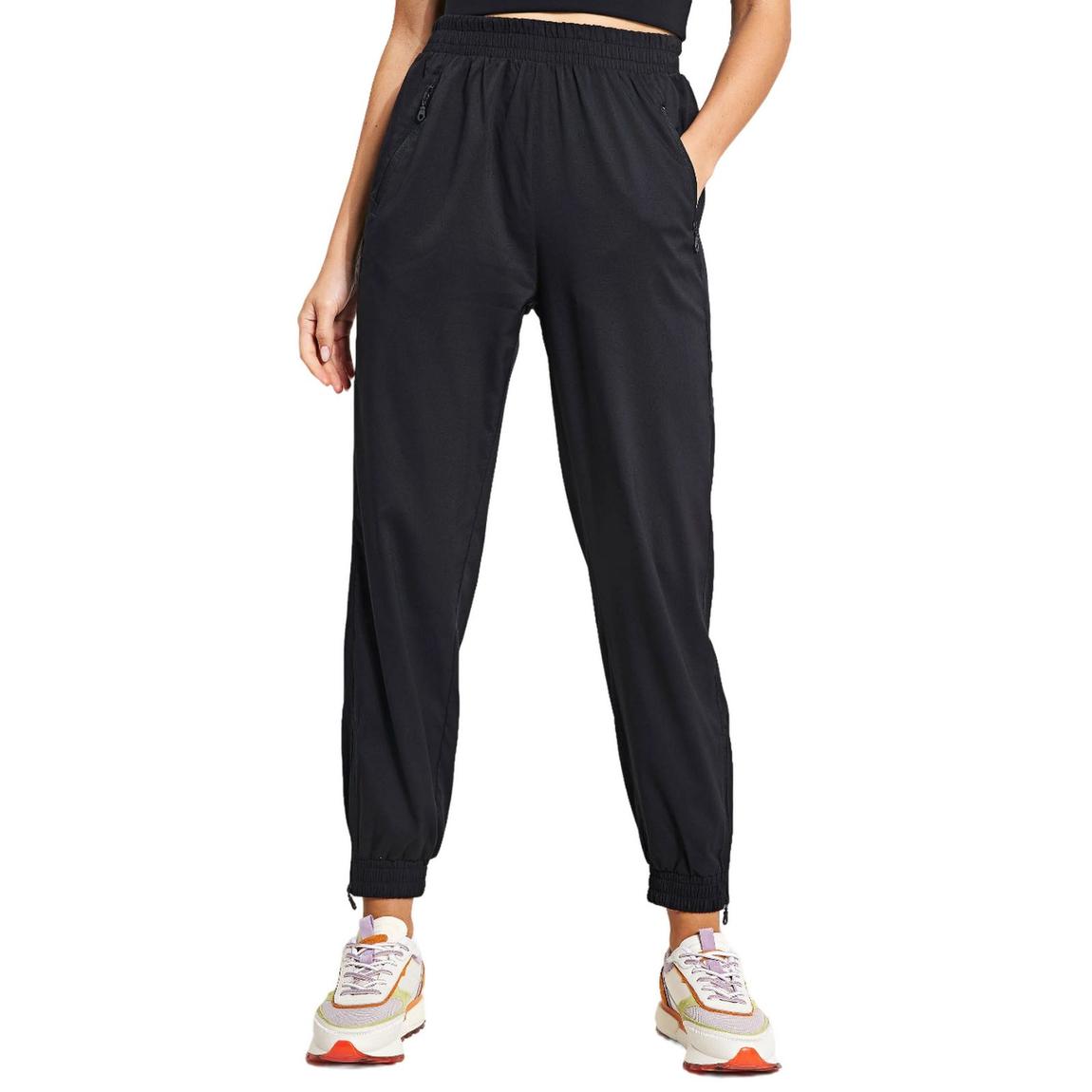 Tracksuit Bottoms Summit Polyester Black main product photo