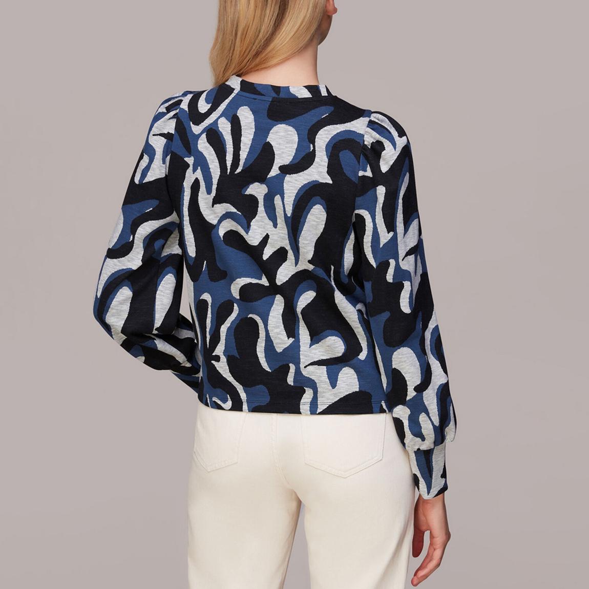 Blue Foliage Jacquard Jumper main product photo