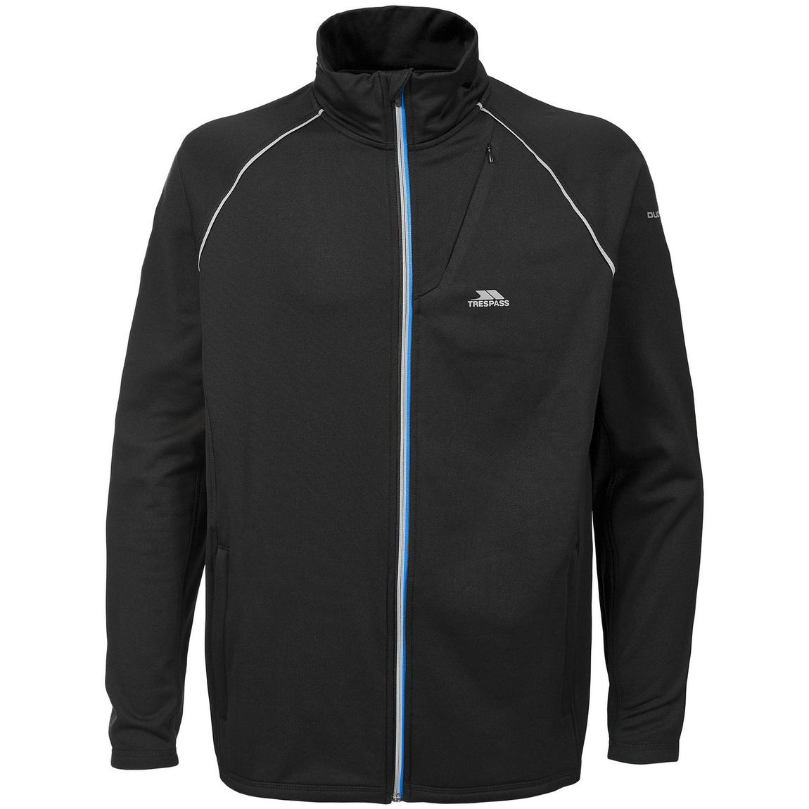 Mens Clive Full Zip Active Top Black main product photo
