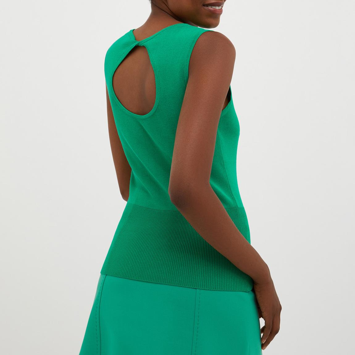 Green Odette Cotton Blend Knitted Top main product photo