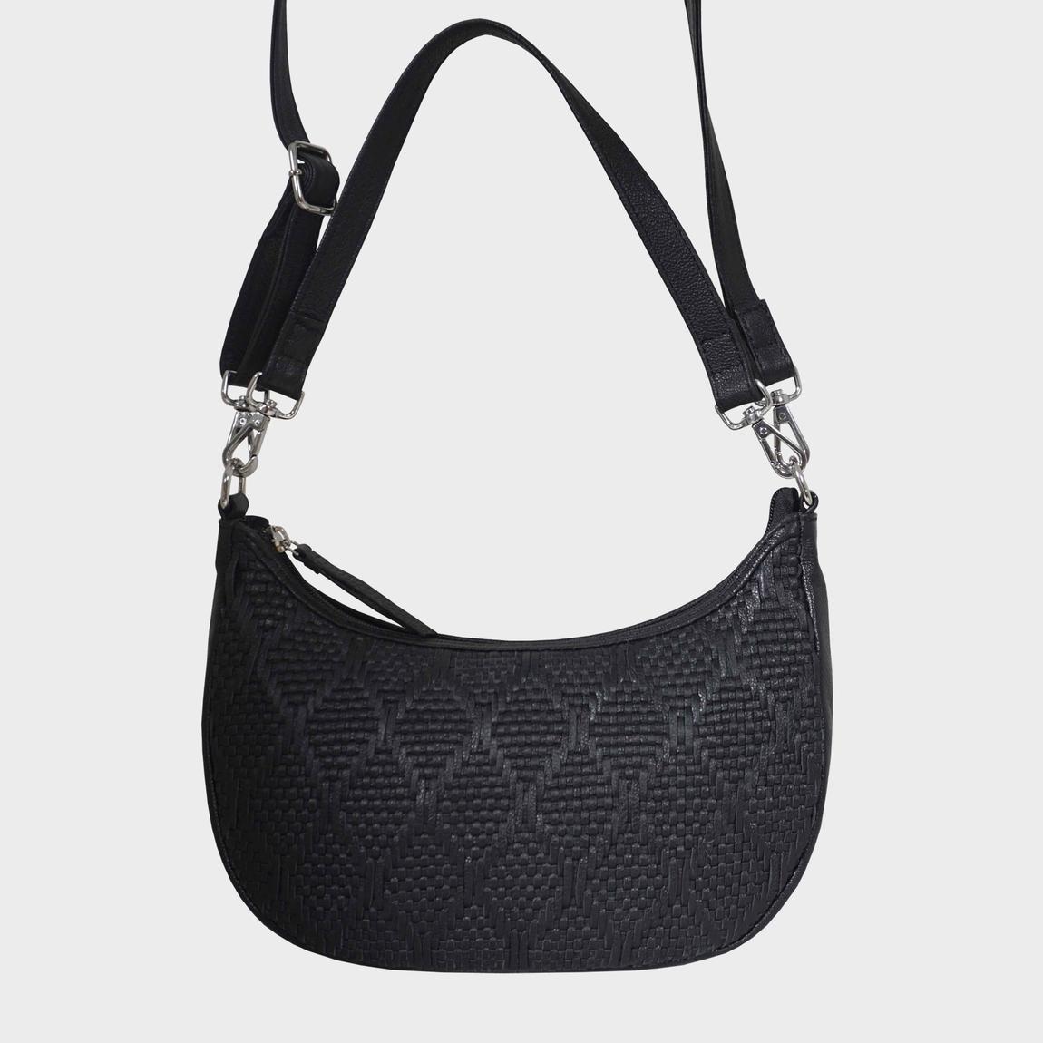 'Wonder Weave' Real Leather Woven Designer Shoulder Crossbody Bag main product photo