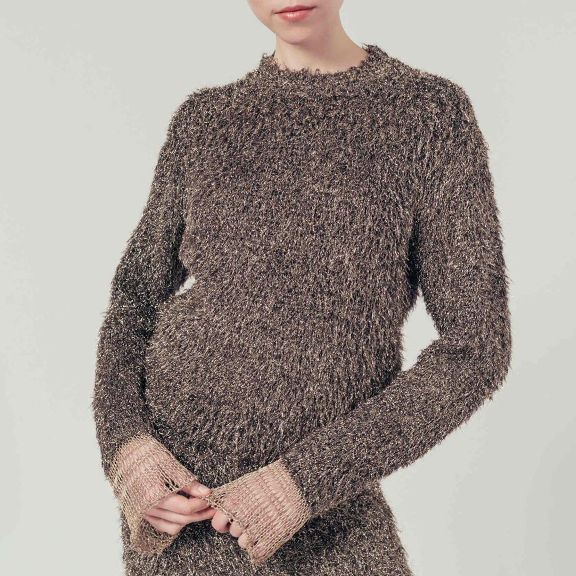 Brown Soft Crew Neck Jumper main product photo