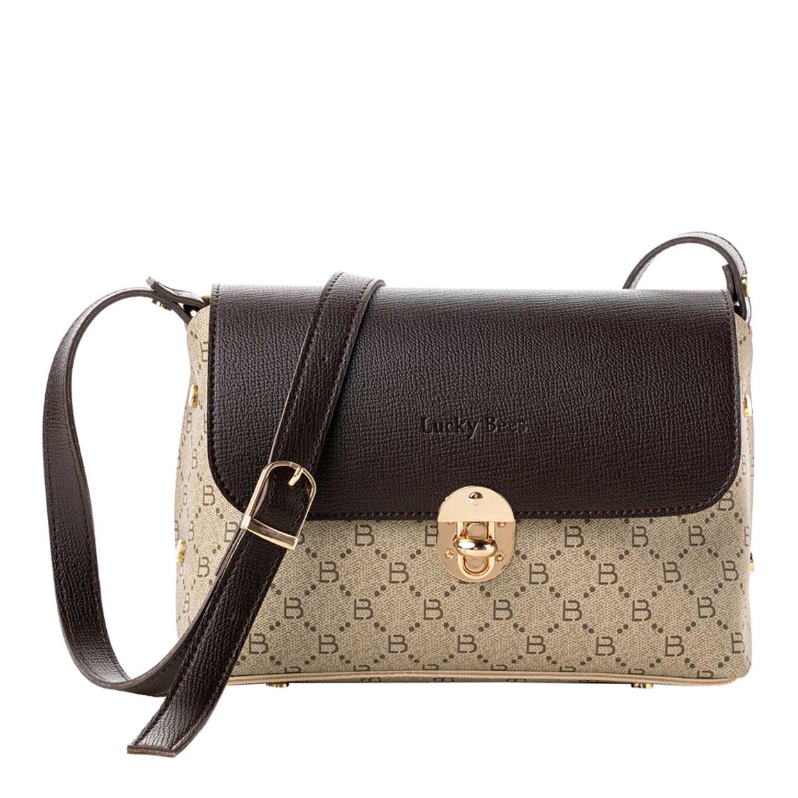 Cream, Brown Crossbody Bag main product photo