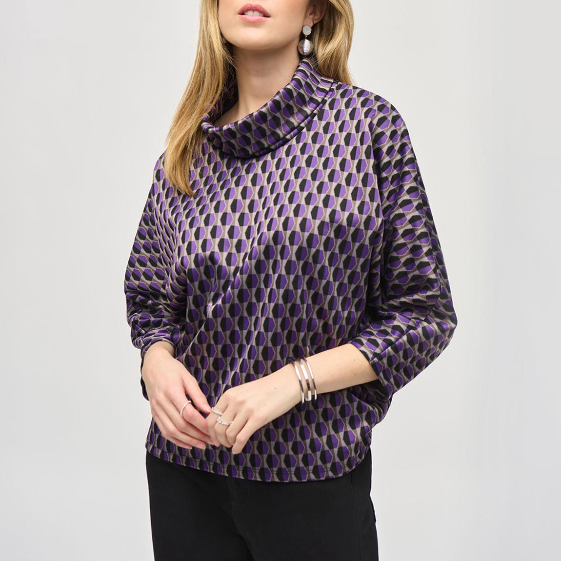 Indigo Printed High Neck Blouse main product photo