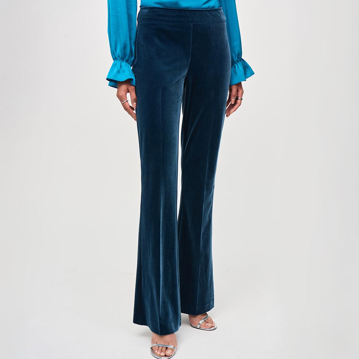 Deep Teal Velvet Tailored Trousers main product photo