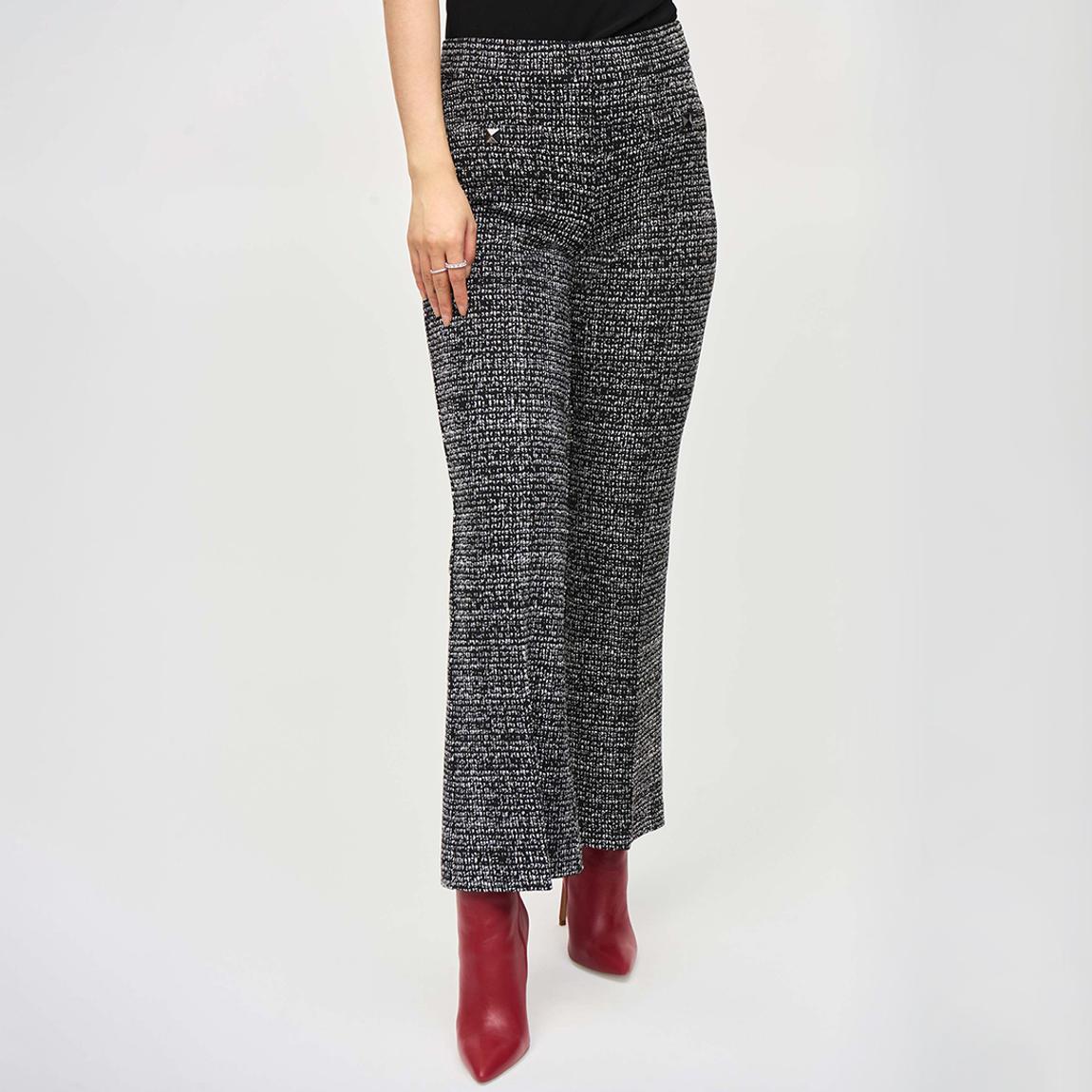 Black Tweed Kick Flare Trousers main product photo