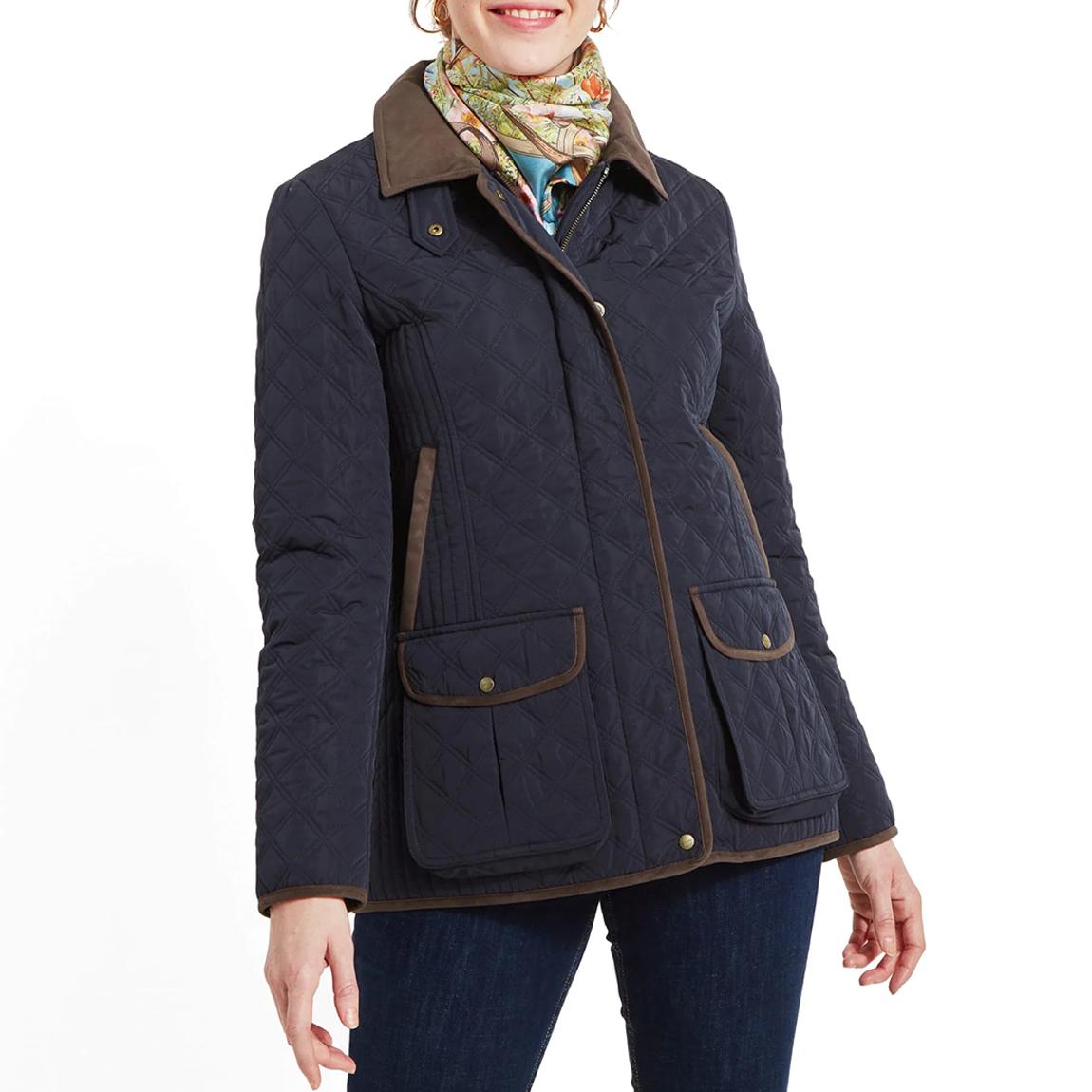 Navy Diamond-Quilted Jacket main product photo