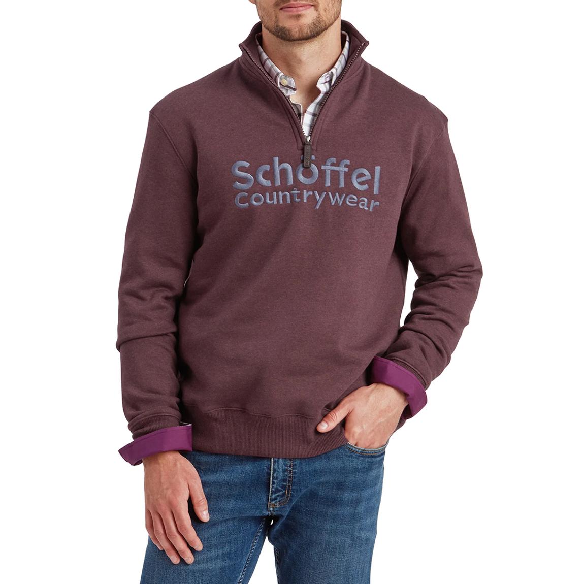 Burgundy Bude Quarter Zip Sweatshirt main product photo