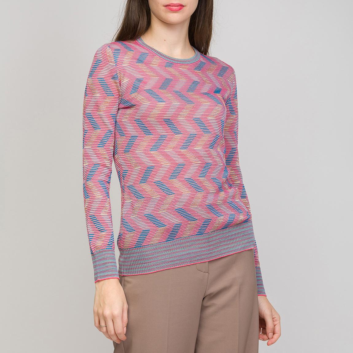 Pink Long Sleeve Wool Blend Top main product photo