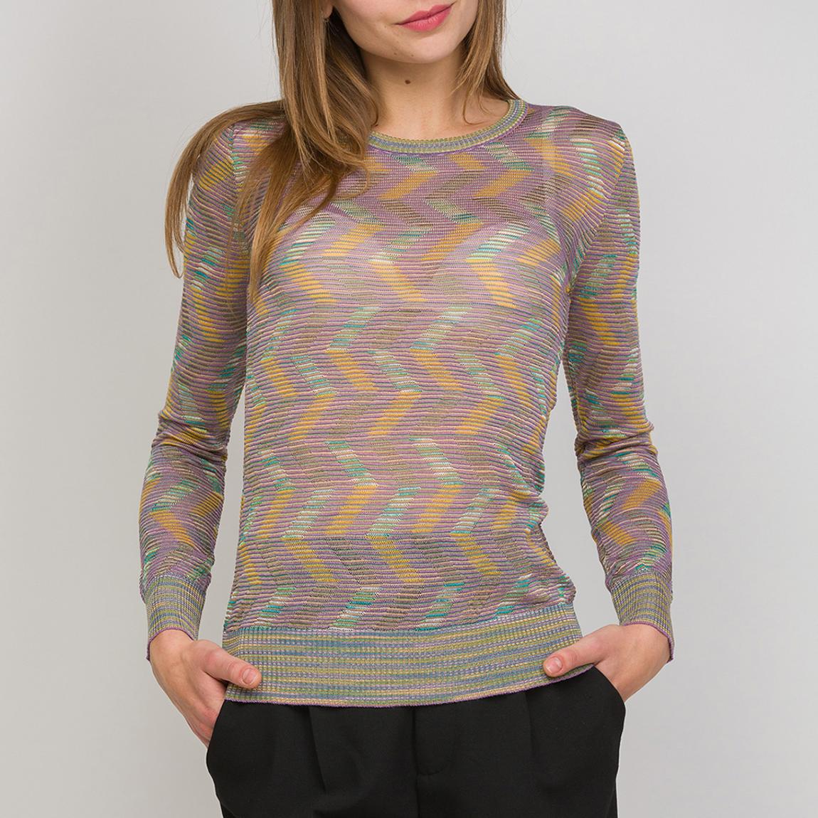 Multi Long Sleeve Wool Blend Top main product photo