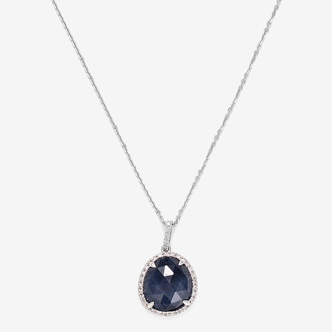 Silver Bermuda Diamond Pendant Necklace main product photo