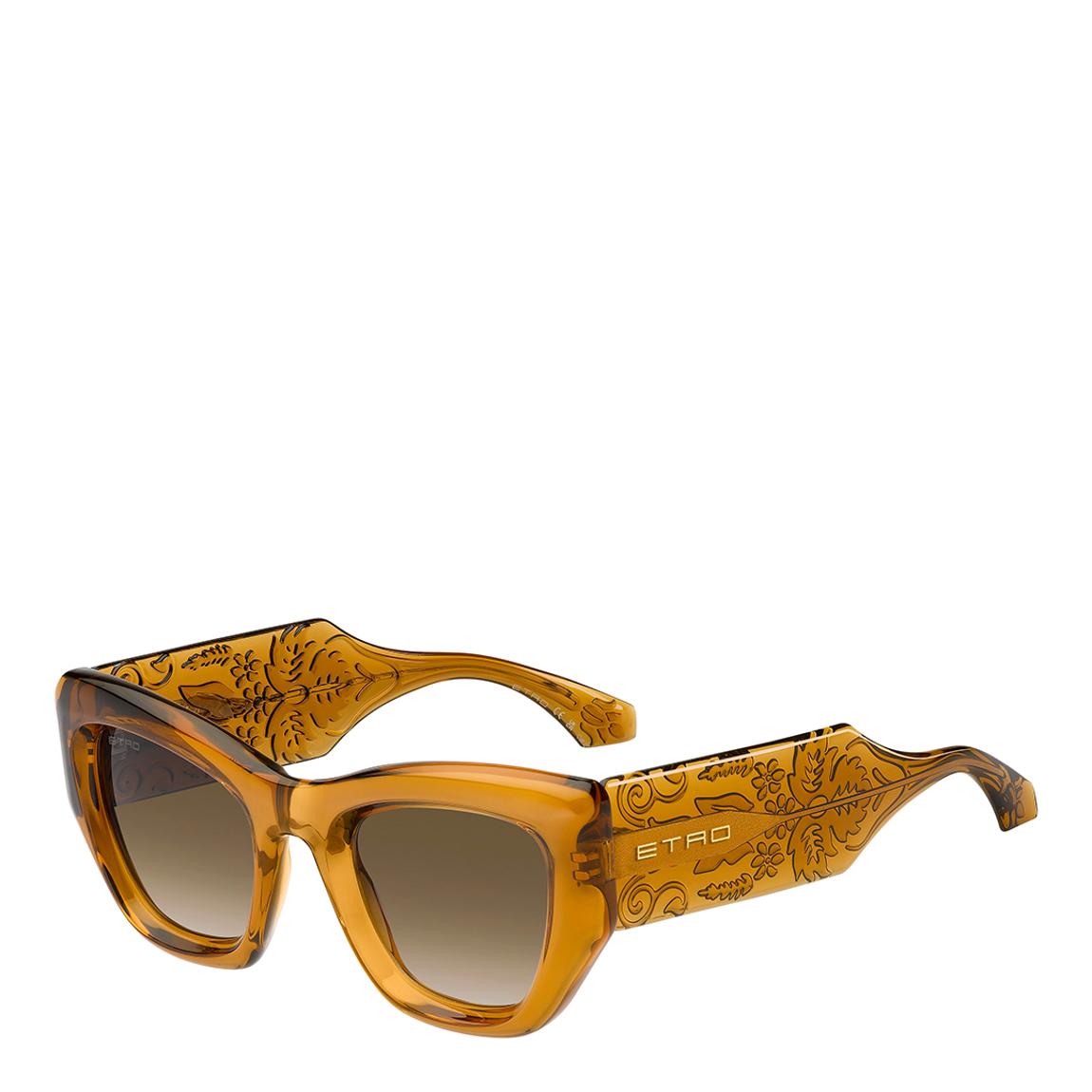 Amber Gold Rectangular Sunglasses 51mm main product photo