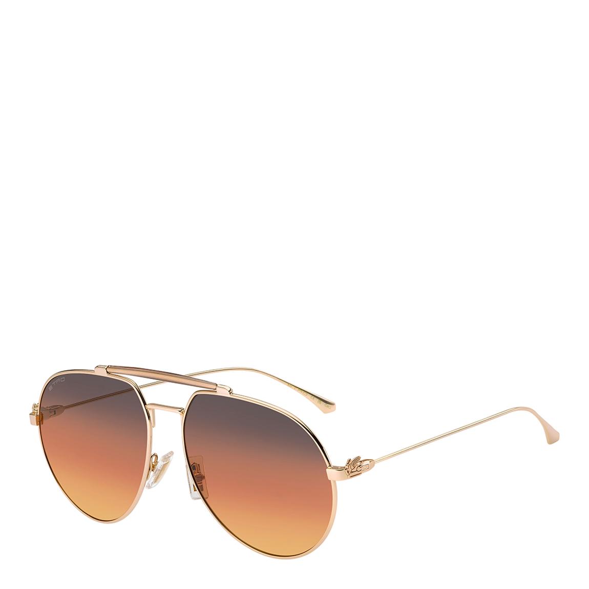 Rose Gold Pilot Sunglasses 61mm main product photo