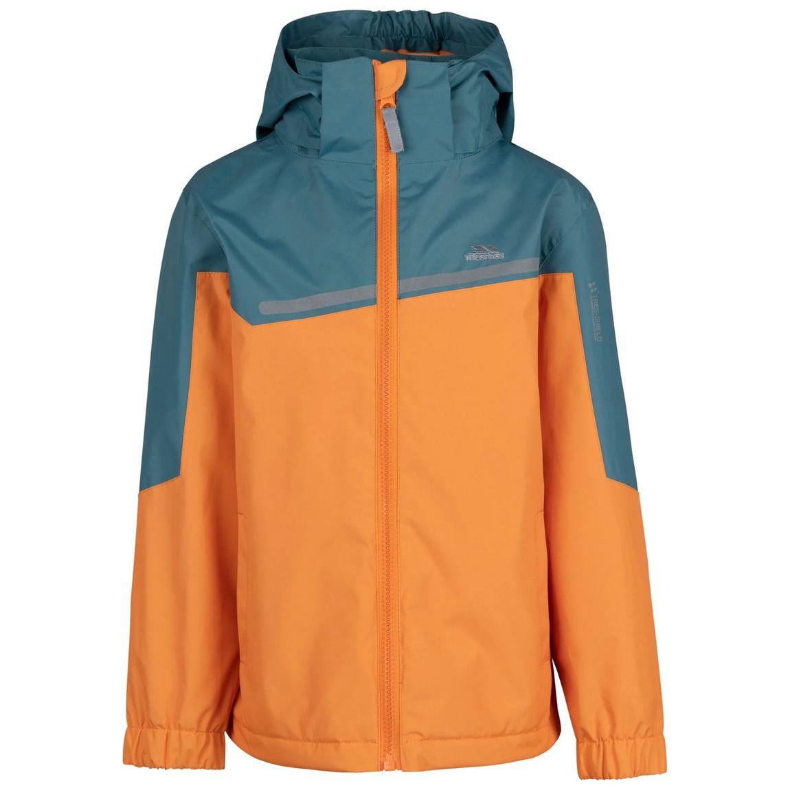Waterproof Jacket Submerged Polyester PVC Coating Pumpkin Orange/Spruce main product photo