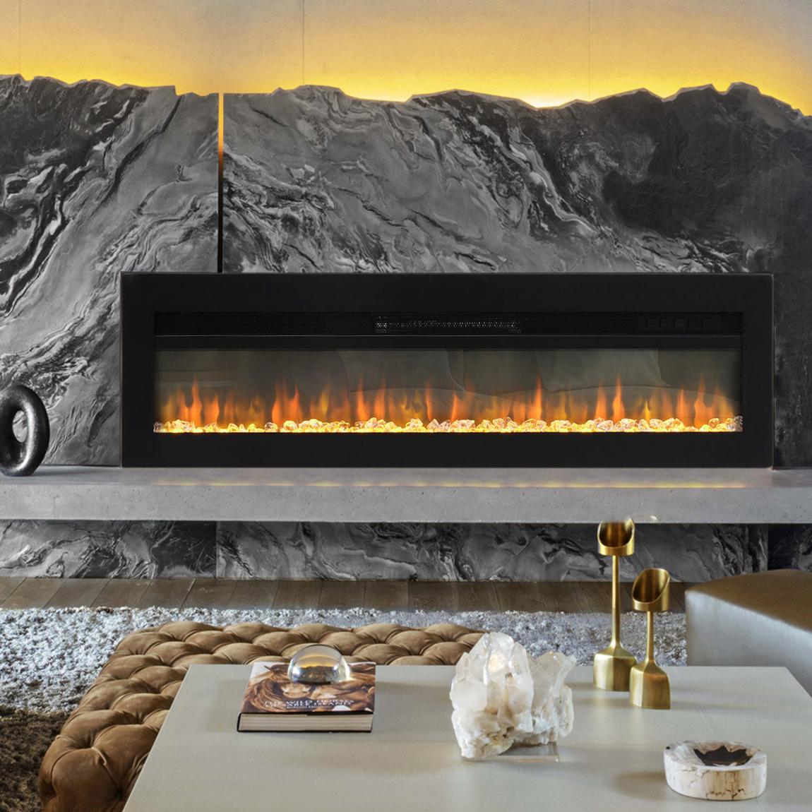 Wall Mounted Electric Fireplace with Remote Control main product photo