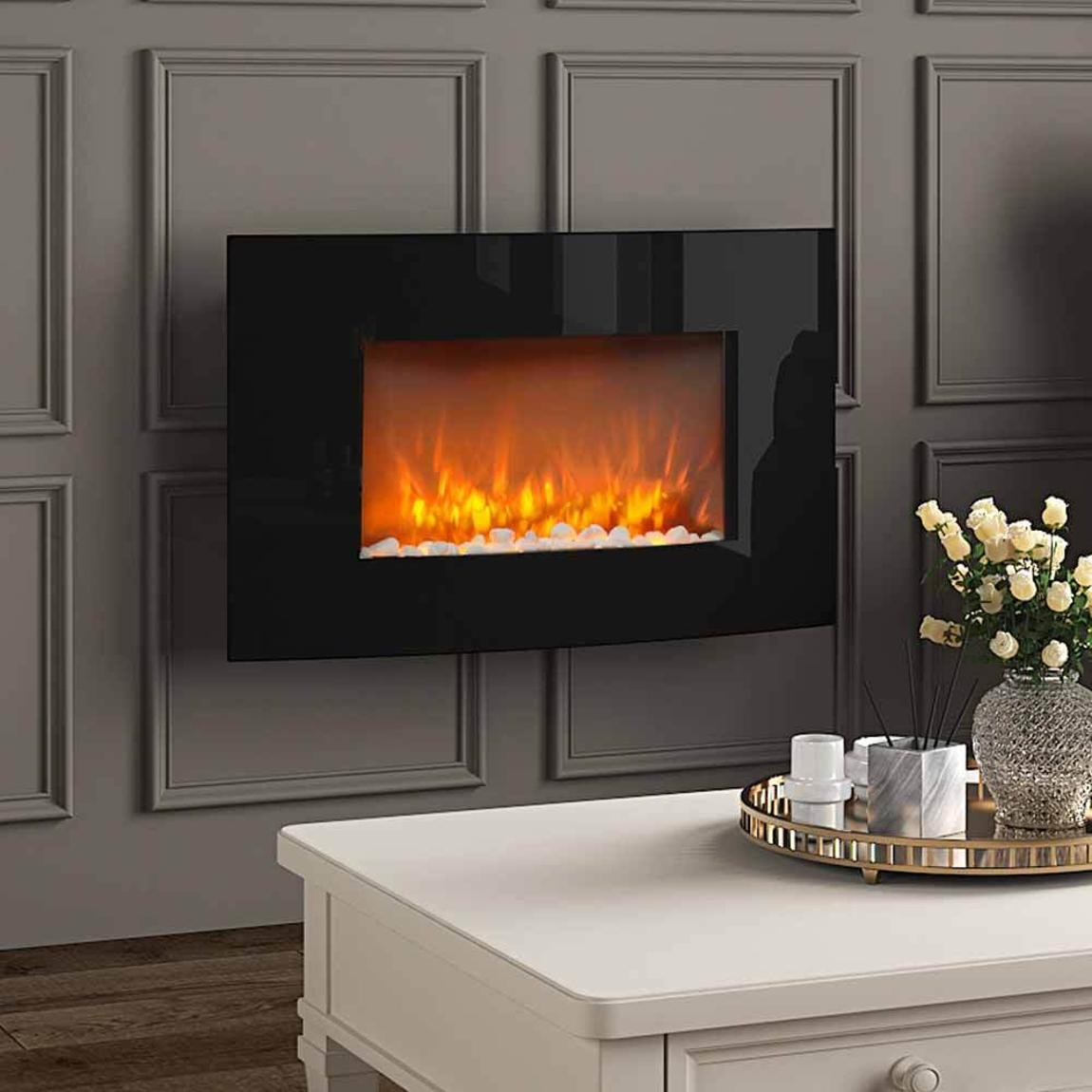 Wall Mounted Tempered Glass Electric LED Fireplace main product photo