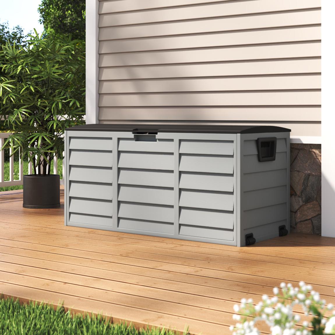Garden Waterproof Plastic Storage Box with Wheels main product photo