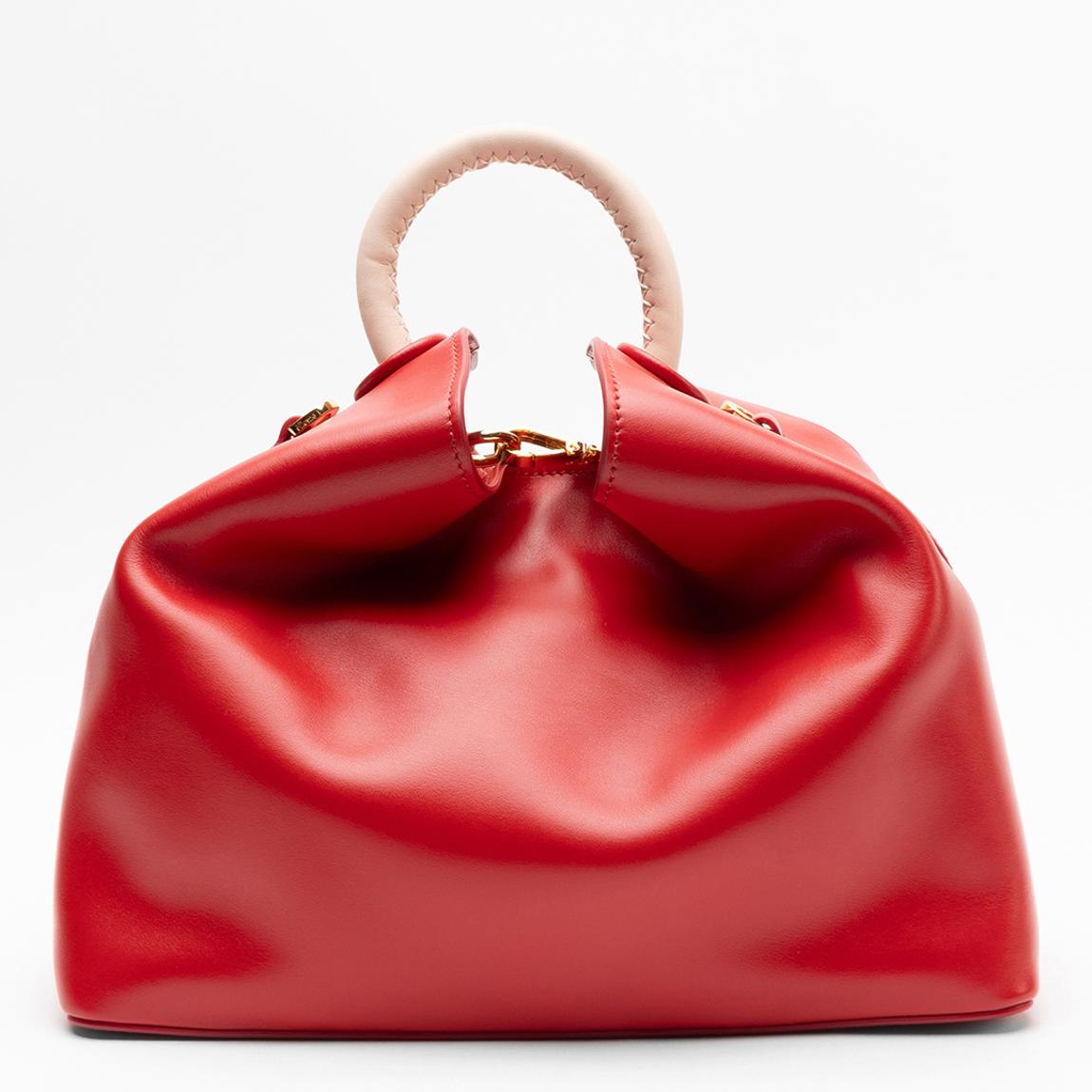 Red/Light Pink Raisin Leather Handbag main product photo