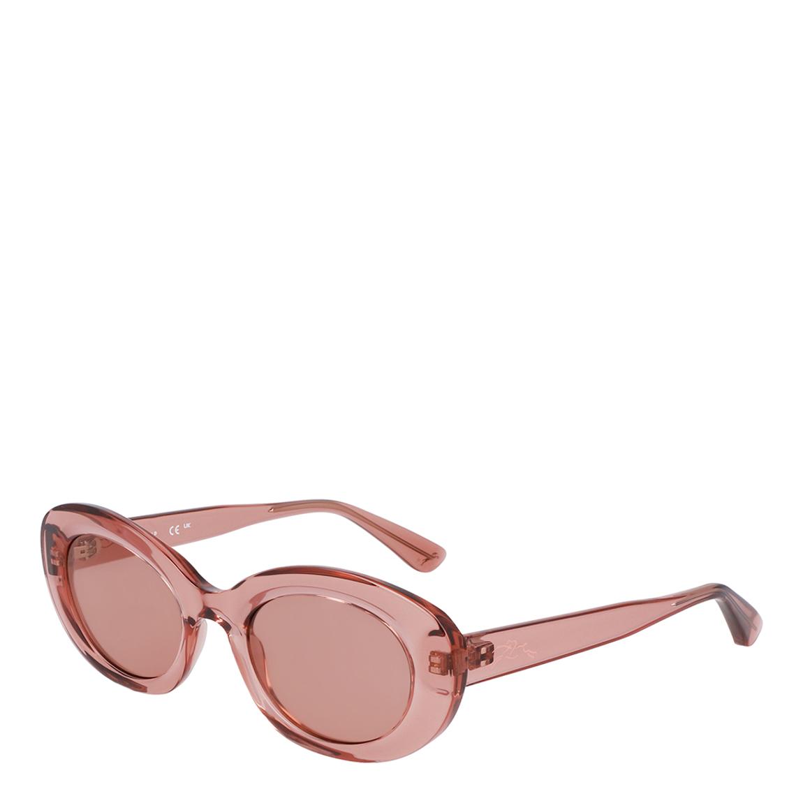 Pink Transparent Rose Oval Sunglasses 50mm main product photo