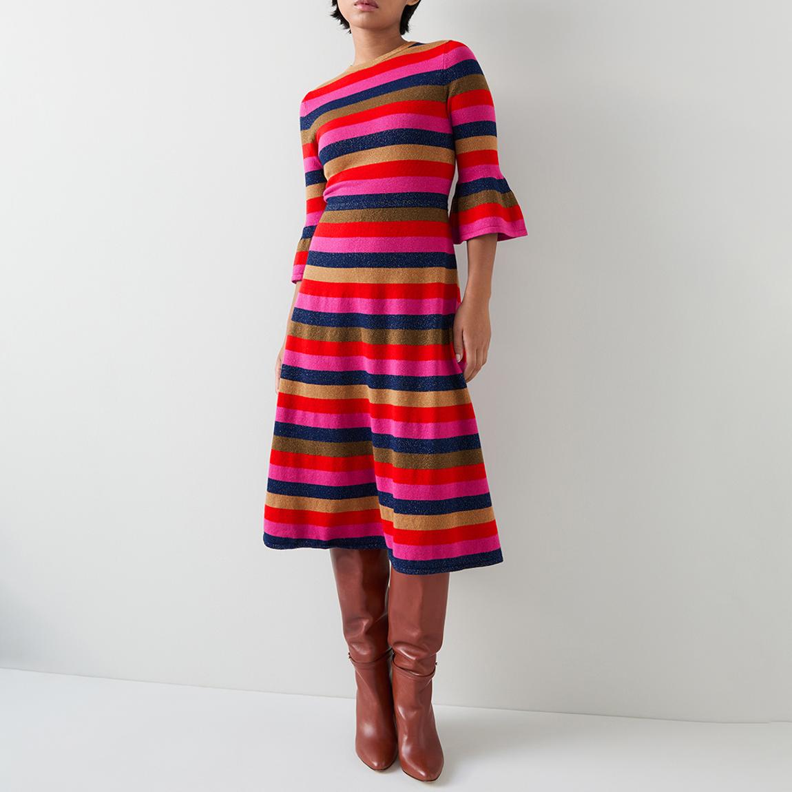 Red/Navy Striped Dress main product photo