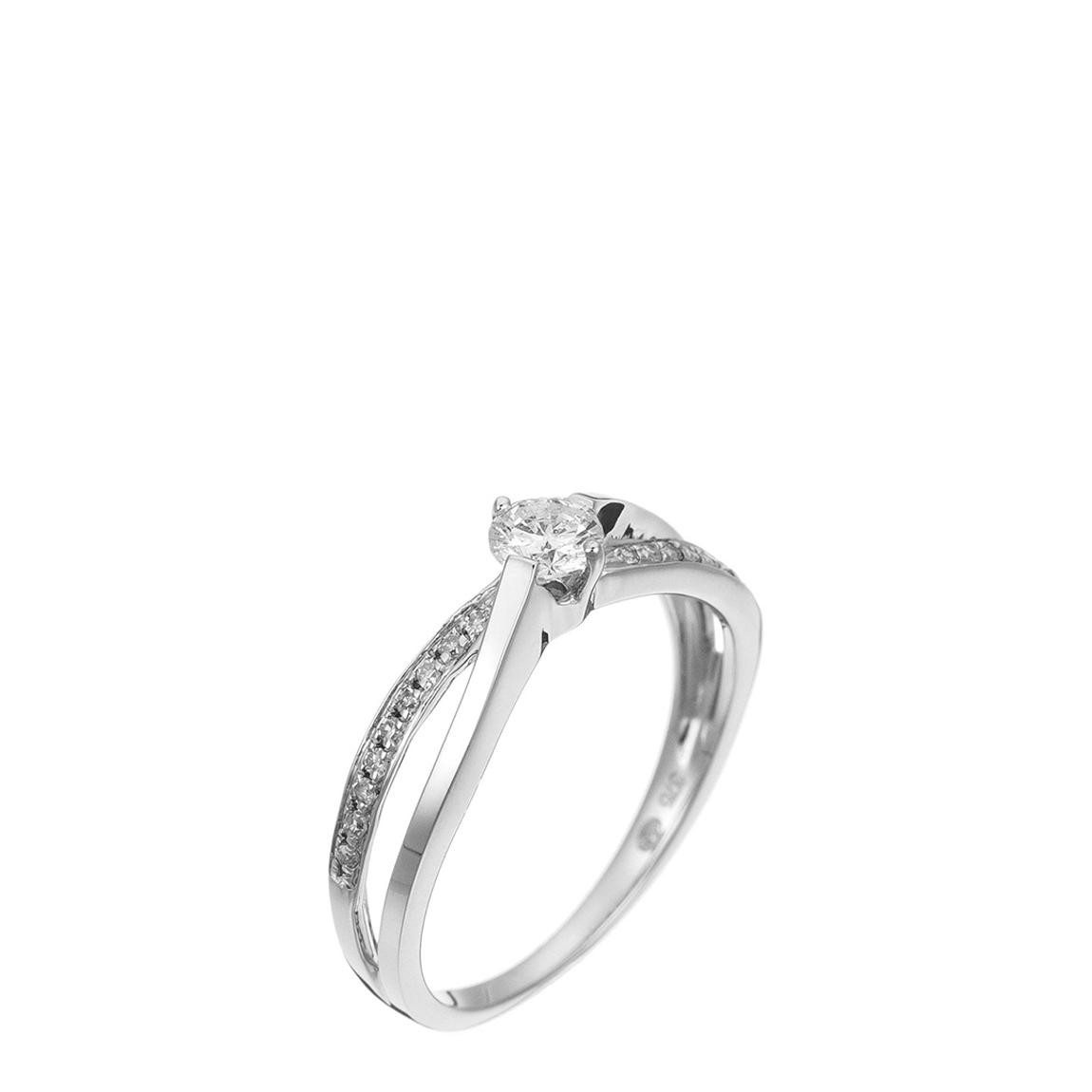 White Pretty Solitaire Ring main product photo