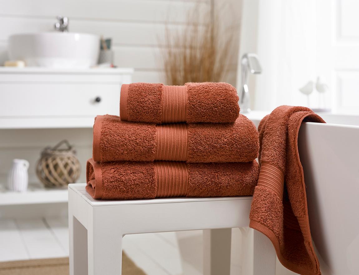 Bliss 100% Pima Cotton Pair of Hand Towels Copper main product photo