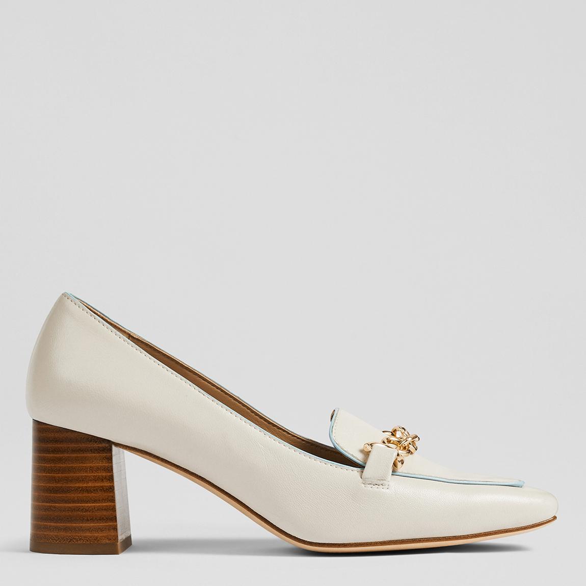 Cream Johanna Leather Snaffle Detail Courts main product photo