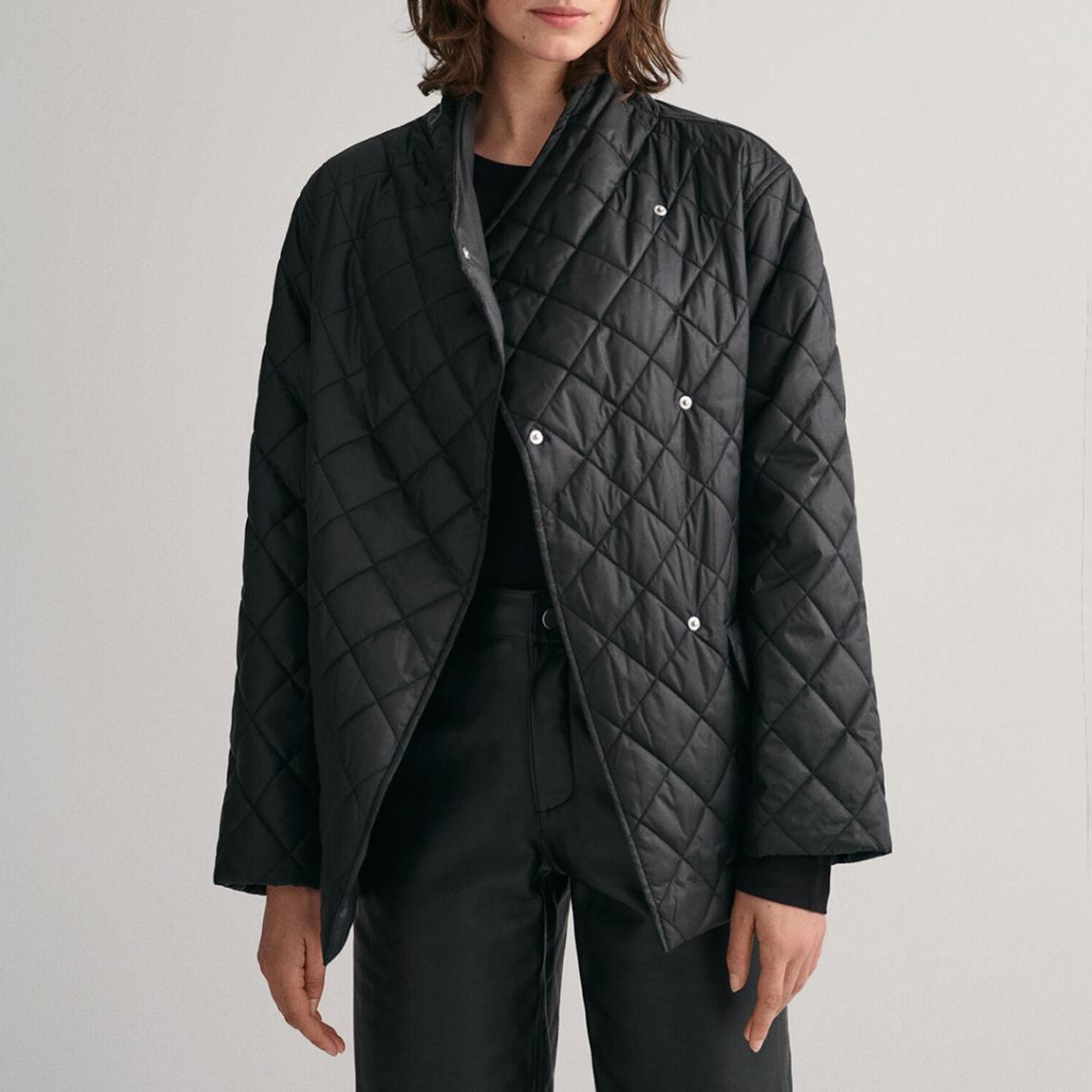 Black Diamond Quilted Wrap-Over Jacket main product photo