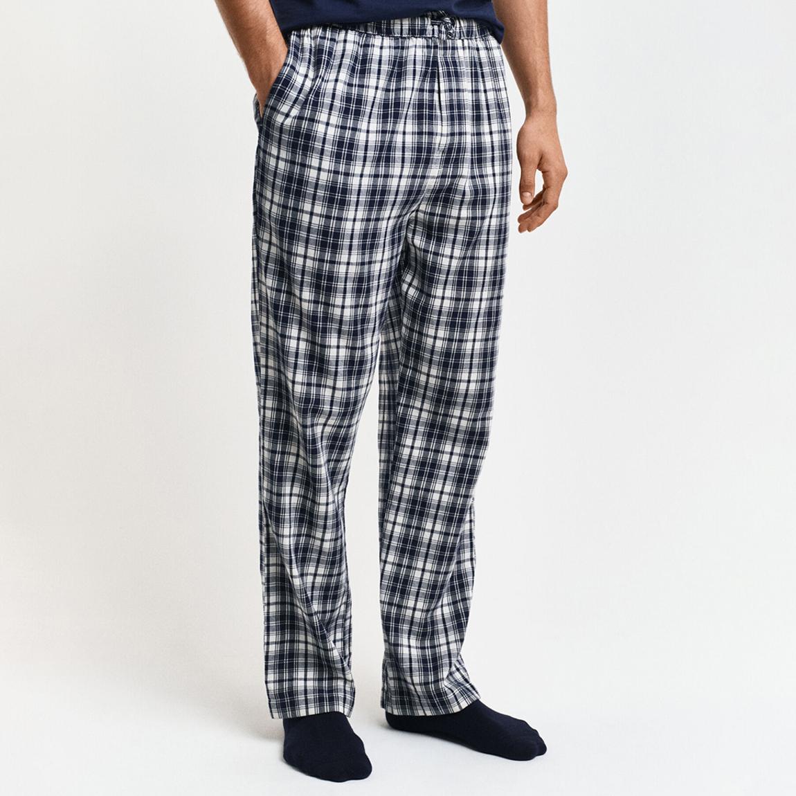 Navy Flannel Cotton Pyjama Bottoms main product photo