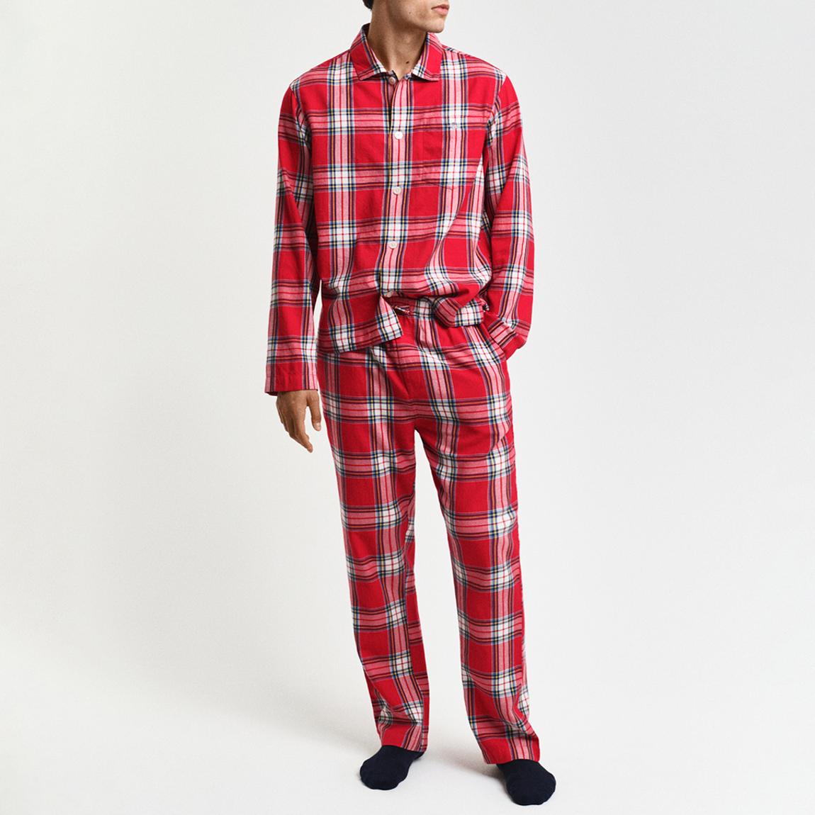 Red Flannel Cotton Pyjama Set main product photo