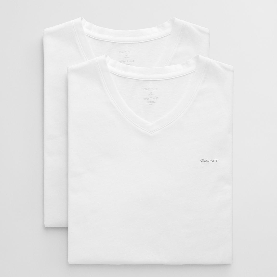 White V-Neck Cotton 2-Pack T-Shirt main product photo